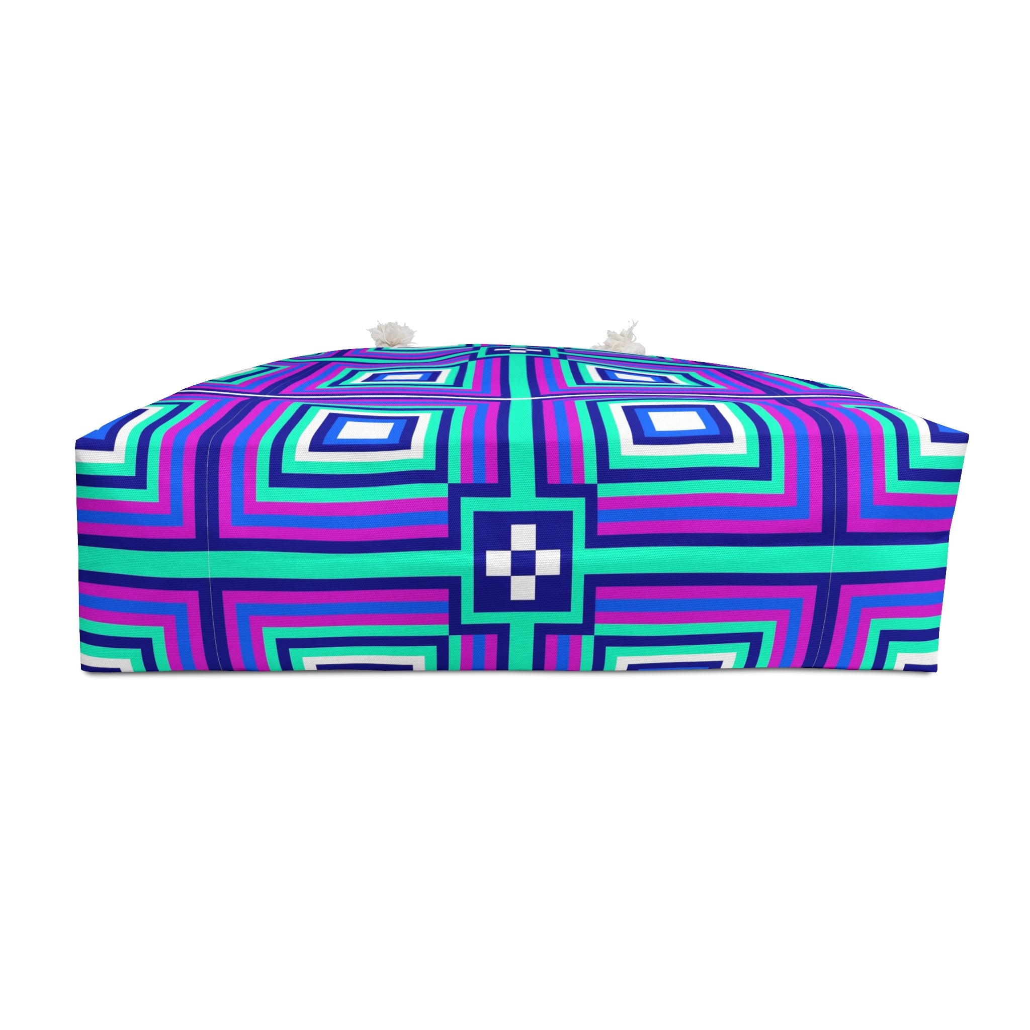 Colorful Geometric Weekender Bag, Travel Tote, Beach Bag, Gym Bag, Stylish Storage for Weekend Getaways, Unique Gift