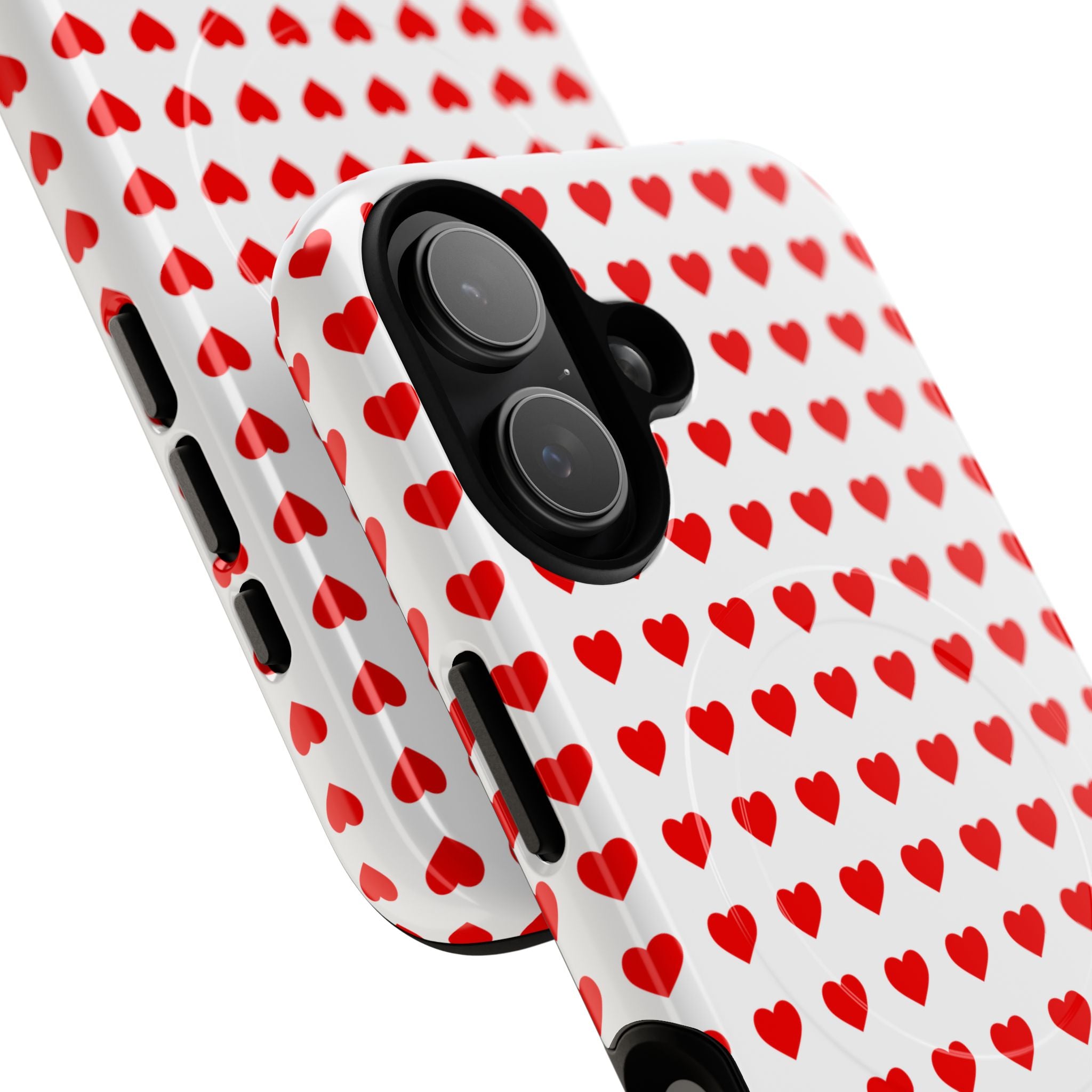 Heart Pattern Phone Case, Tough Magnetic Case, Cute Phone Cover, Valentine Gift, Stylish Accessory