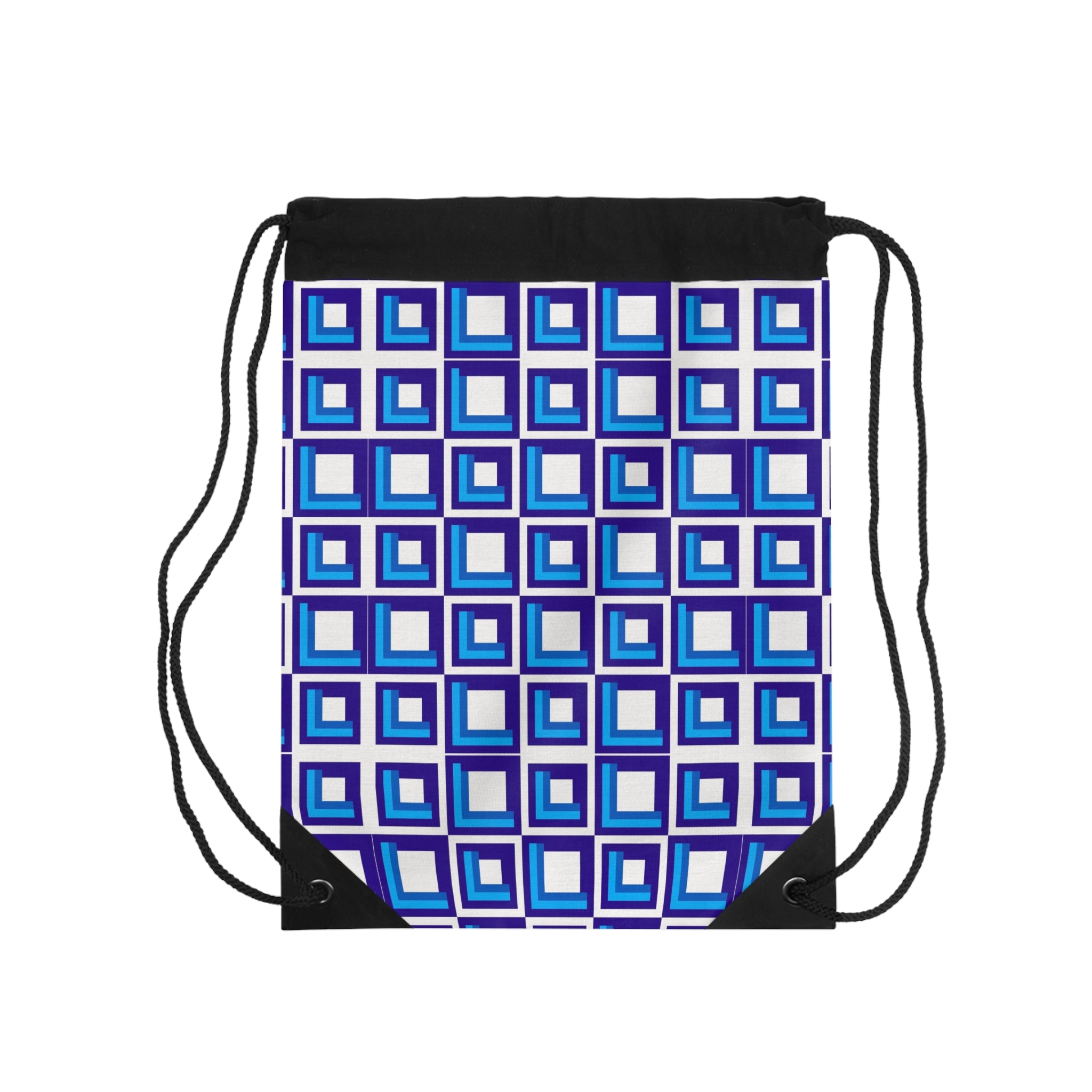 Colorful Geometric Drawstring Bag, Stylish Gym Bag, Travel Backpack, Eco-Friendly Tote, Unique Gift for Students