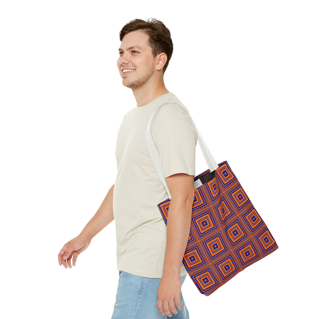 Vibrant Geometric Tote Bag, Stylish Beach Bag, Eco-Friendly Shopping Tote, Unique Gift for Her, Trendy Everyday Carryall