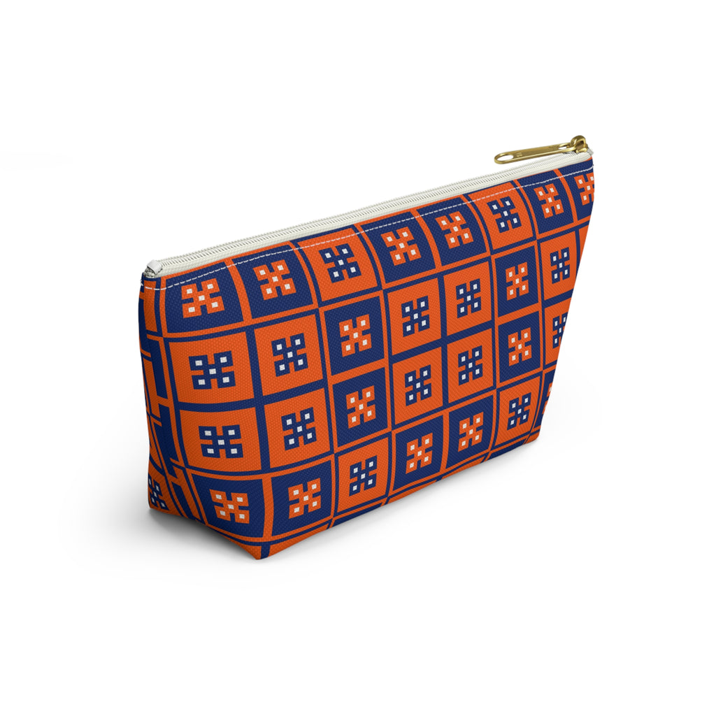 Vibrant T-bottom Accessory Pouch for Essentials, Makeup Organizer, Travel Bag, Gift for Friends, Eco-friendly Design