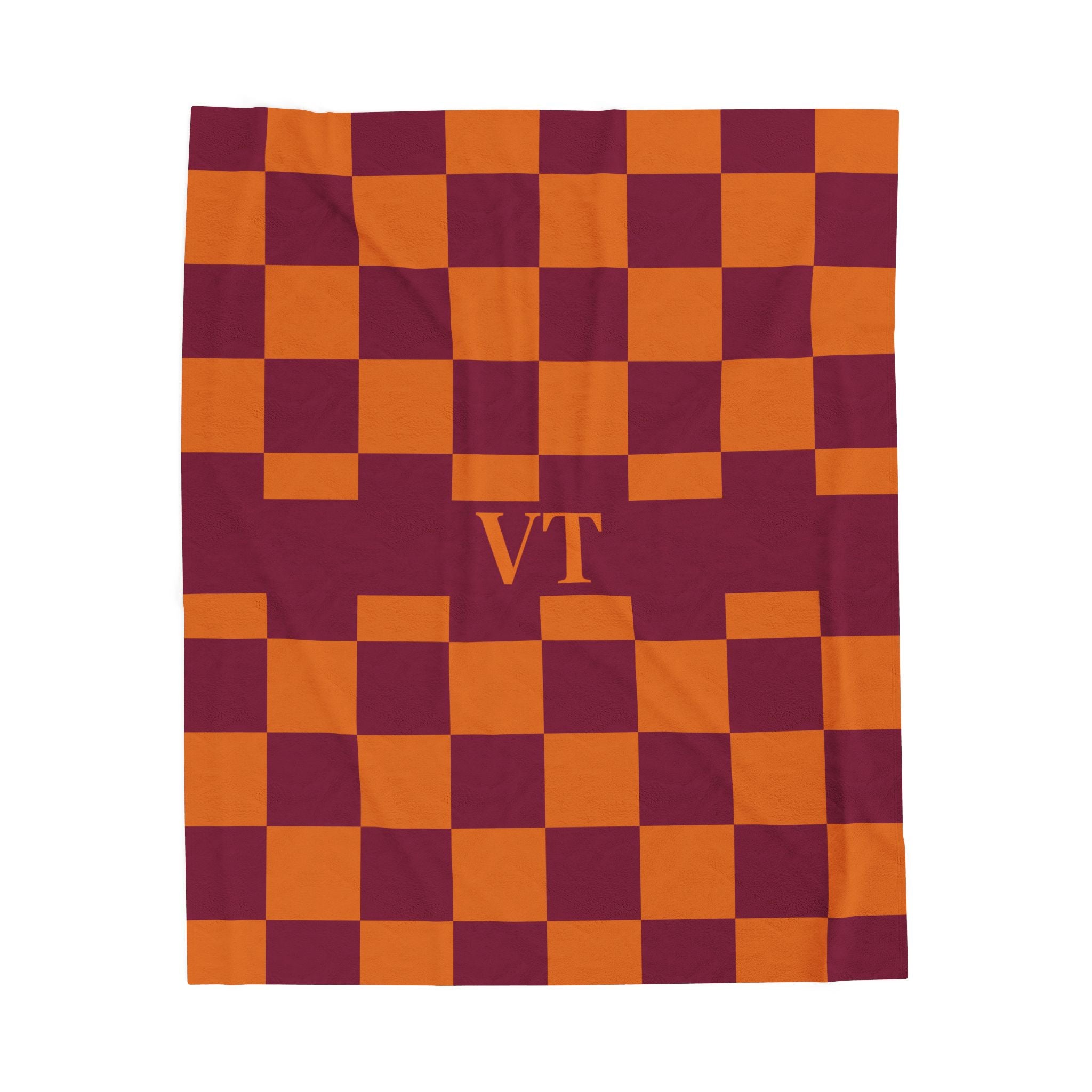 Cozy Velveteen Plush Blanket Featuring Checkerboard Design, Soft Throw, Gift for Home, Fall Decor, Cozy Nights, Special Occasions