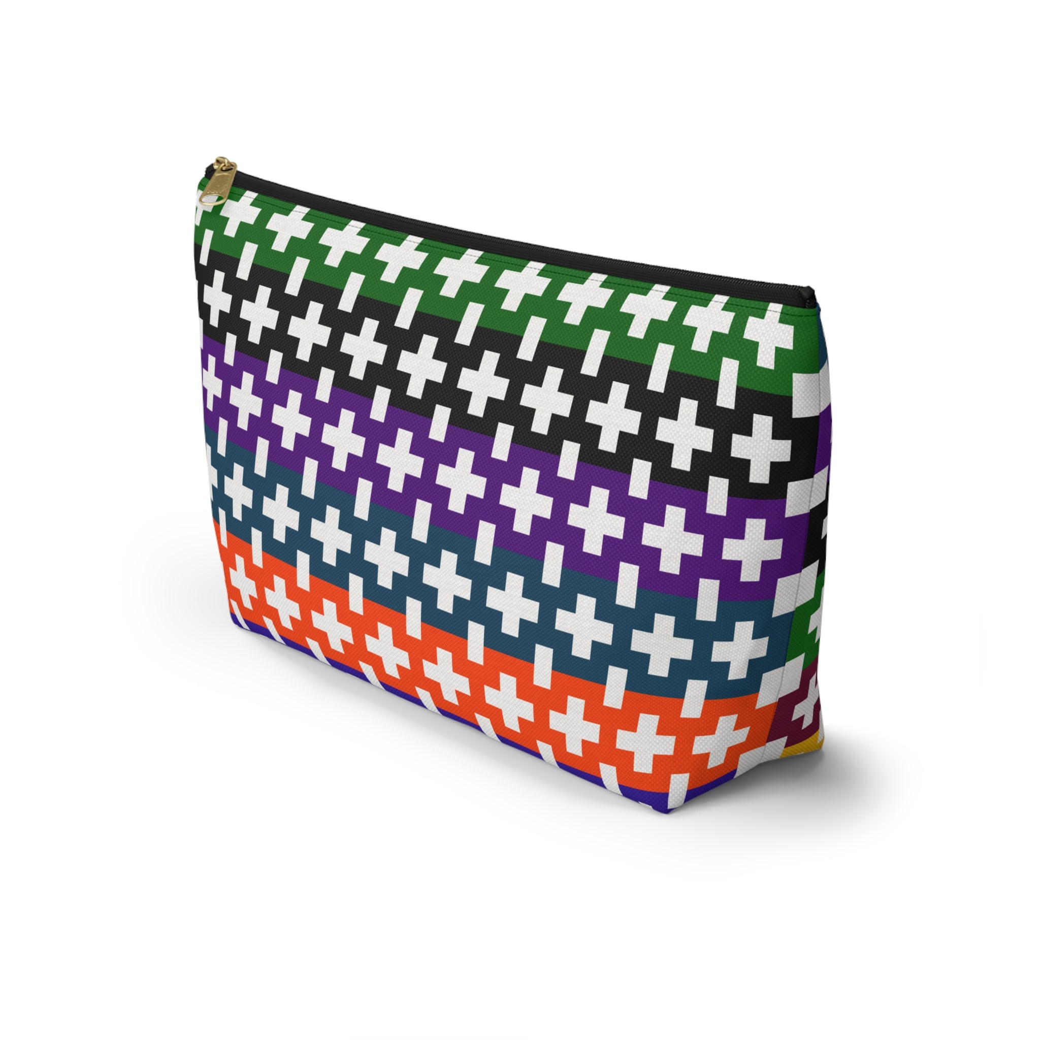 Colorful Geometric Accessory Pouch, Cosmetic Bag, Travel Organizer, Pencil Case, Gifts for Her, Bright Pattern