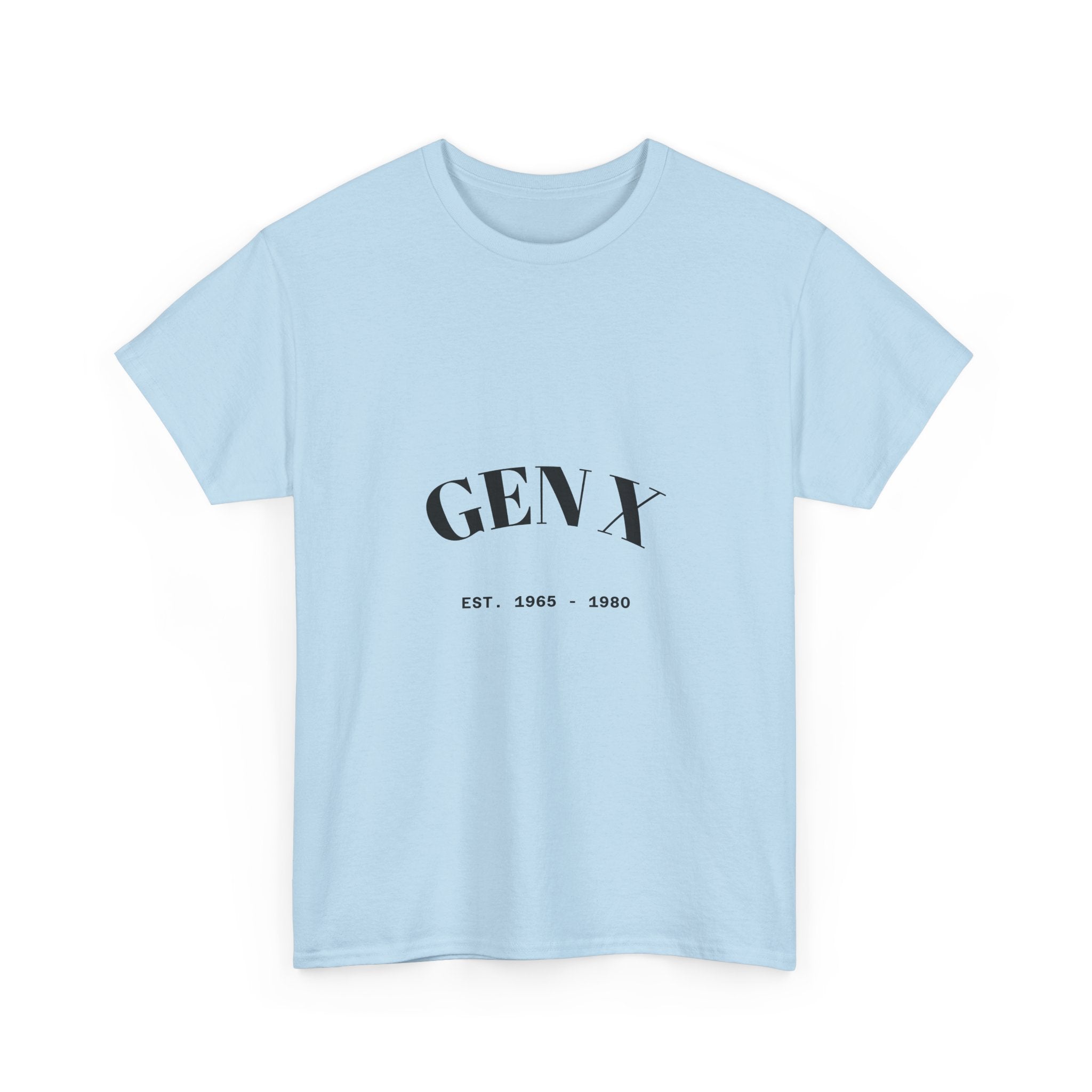 Gen X Unisex Heavy Cotton Tee - Nostalgic Graphic T-Shirt, Perfect for Casual Wear, Gifts, Birthdays, and Retro Celebrations