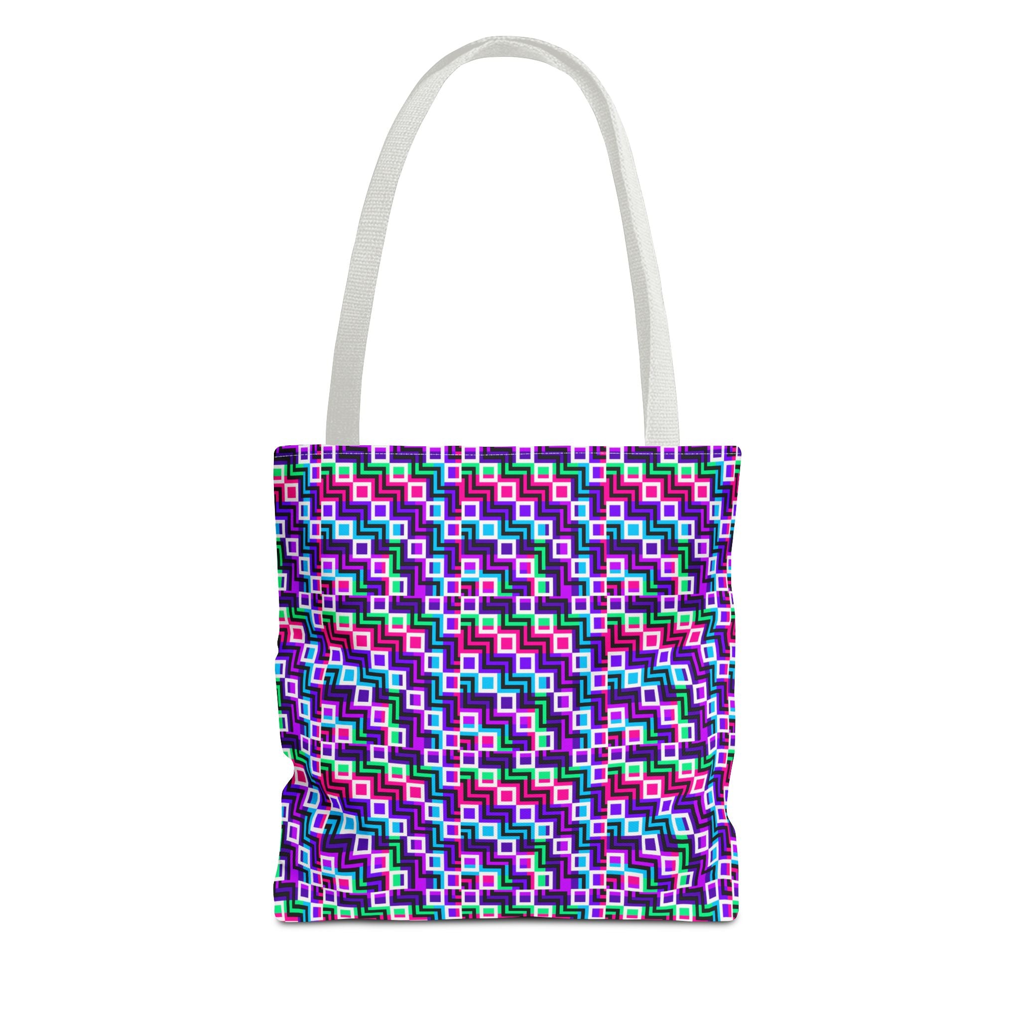 Vibrant Geometric Tote Bag, Eco-Friendly Shopping Bag, Stylish Beach Tote, Market Carryall, Colorful Everyday Bag