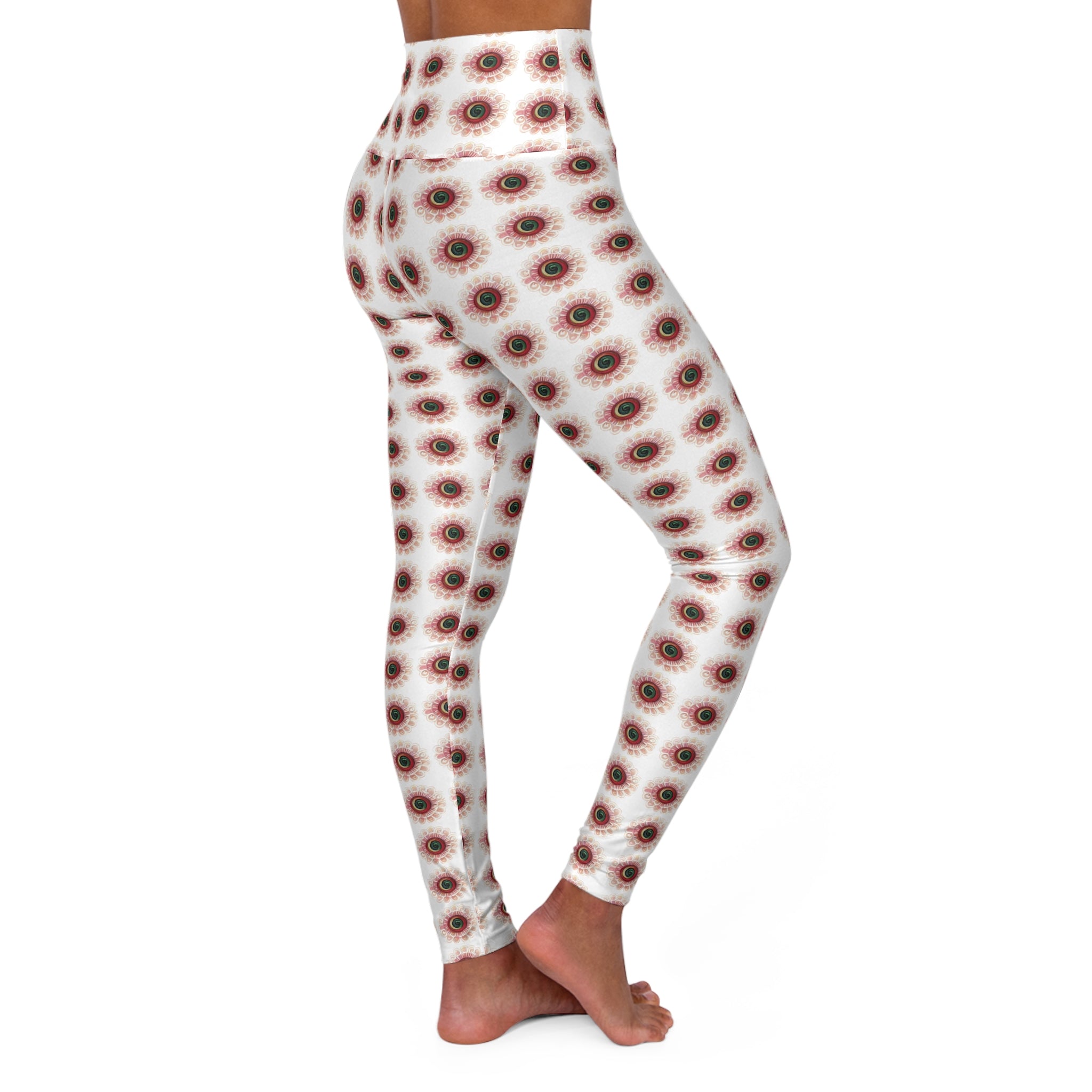 High Waisted Yoga Leggings - Boho Chic Activewear for Fitness, Yoga Classes, Athleisure Wear, Gift for Her