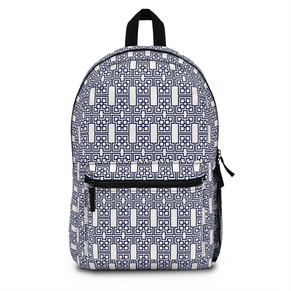 Stylish Backpack with Geometric Design | Trendy School Bag, Travel Backpack, Casual Daypack, Gift for Students, Unique Travel Accessory