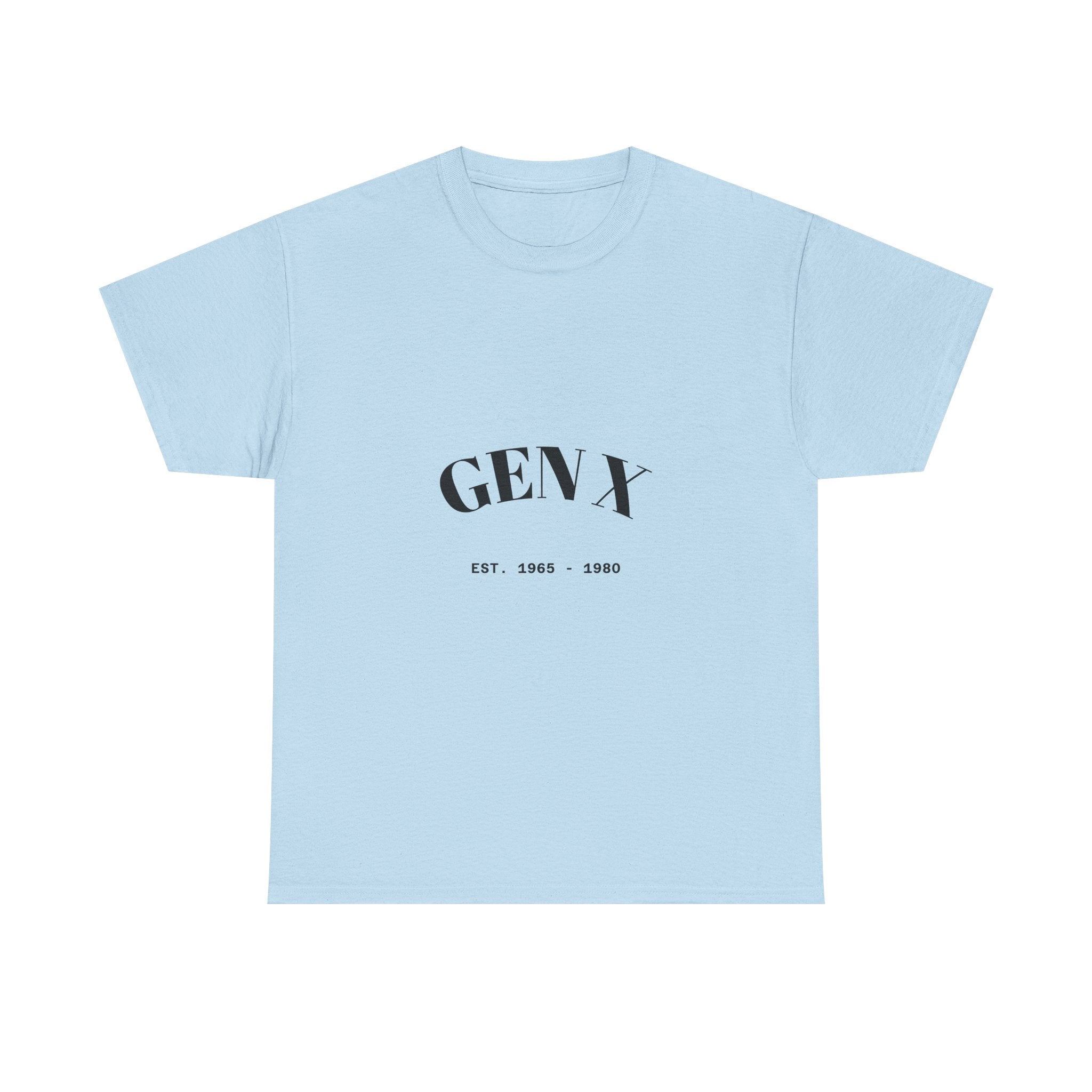 Gen X Unisex Heavy Cotton Tee - Nostalgic Graphic T-Shirt, Perfect for Casual Wear, Gifts, Birthdays, and Retro Celebrations