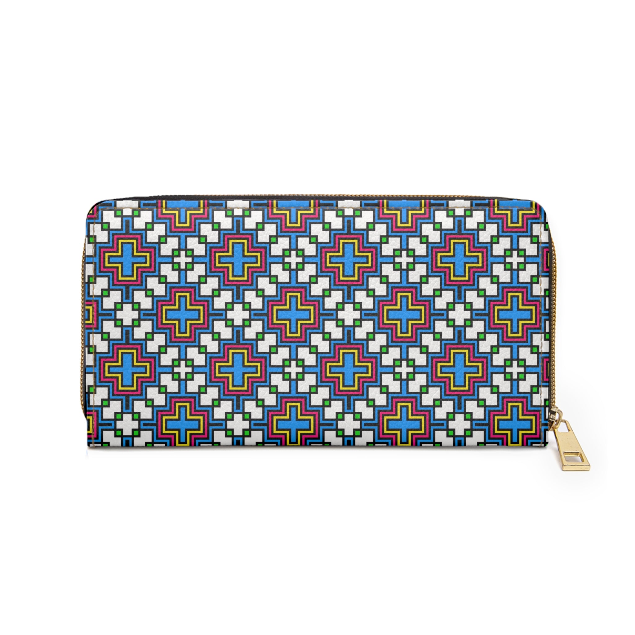 Colorful Geometric Zipper Wallet | Stylish Organizer for Everyday Use | Gift for Her, Mother's Day, Travel Accessory, Unique Design