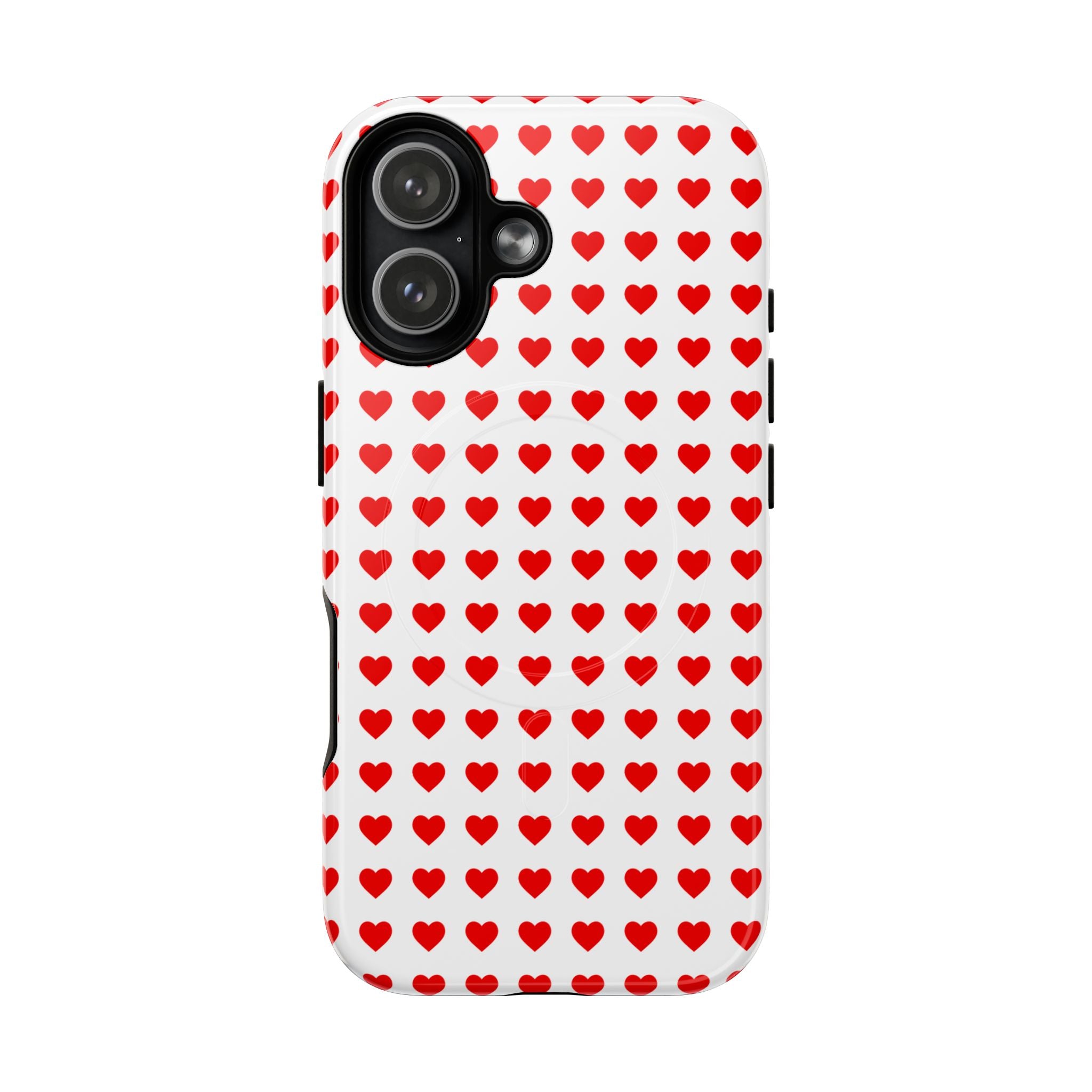 Heart Pattern Phone Case, Tough Magnetic Case, Cute Phone Cover, Valentine Gift, Stylish Accessory