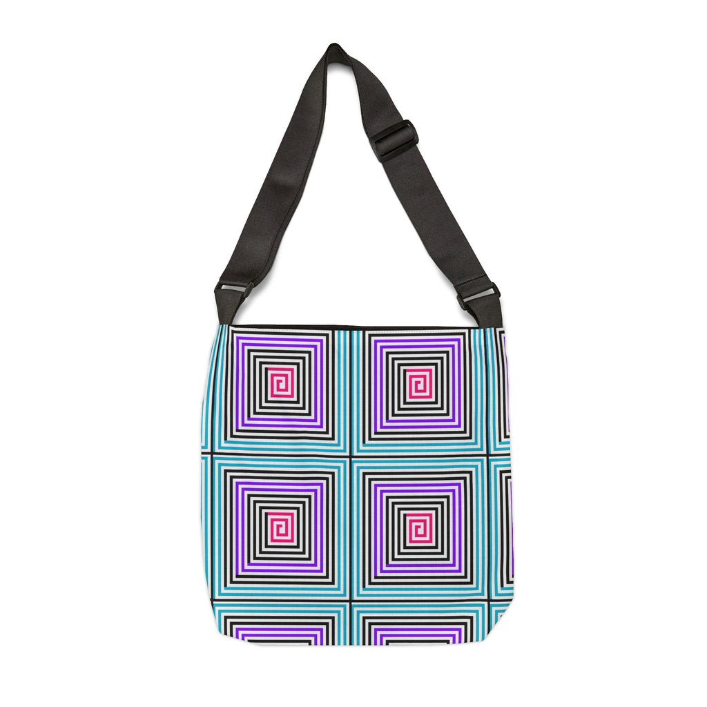 Vibrant Geometric Adjustable Tote Bag, Eco-Friendly Shopping Bag, Travel Accessory, Stylish Everyday Bag, Gift for Art Lovers