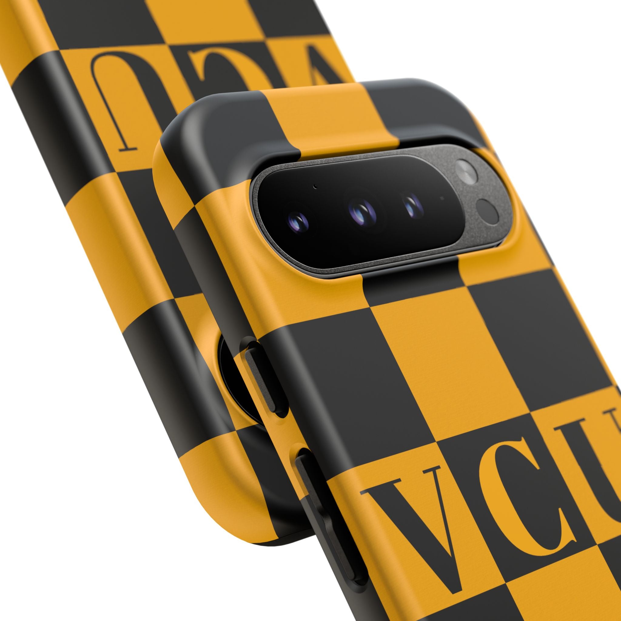 VCU Checkered Phone Case, Tough Cases for VCU Fans, College Student Gear, Sports Team Accessory, Unique Gift Idea