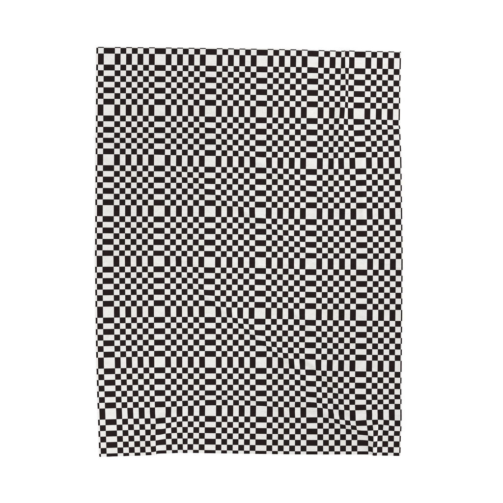 Cozy Checkerboard Velveteen Plush Blanket | Soft Throw for Home Decor, Gift for Wedding, Holiday, Kids, Living Room