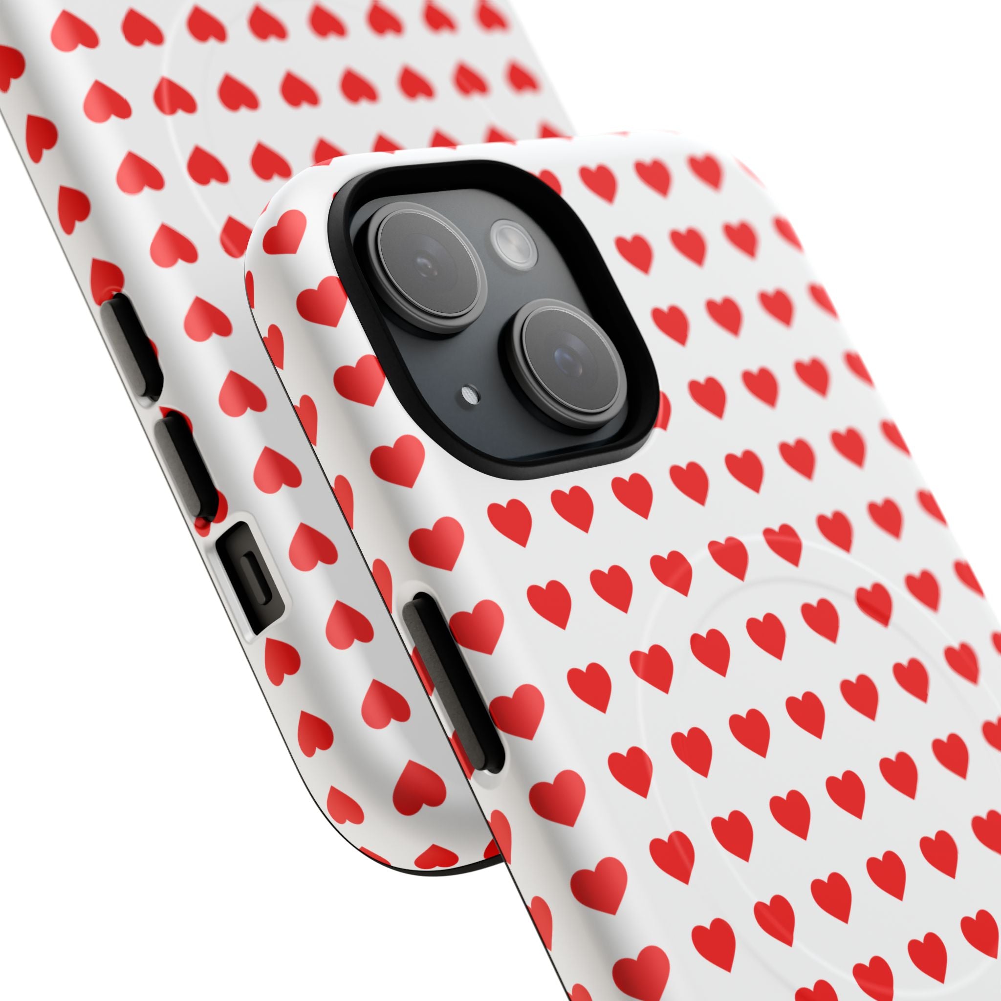 Heart Pattern Phone Case, Tough Magnetic Case, Cute Phone Cover, Valentine Gift, Stylish Accessory