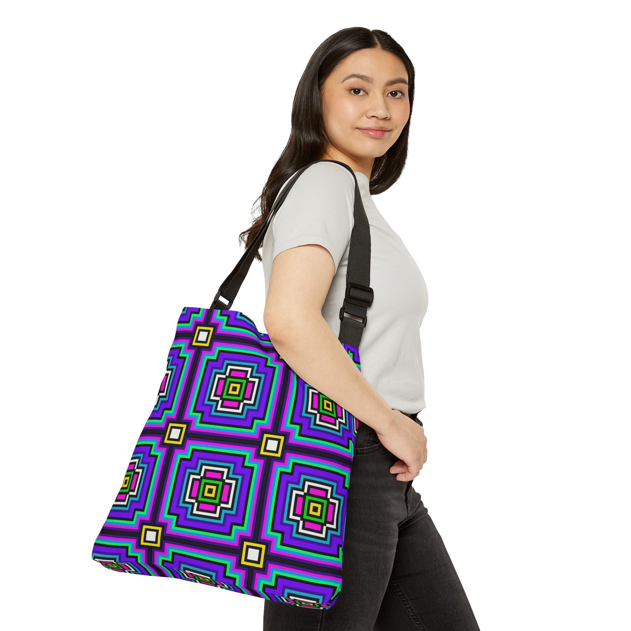 Vibrant Abstract Adjustable Tote Bag, Eco-Friendly Bag, Stylish Shopping Bag, Summer Accessory, Perfect for Travel, Gift for Art Lovers