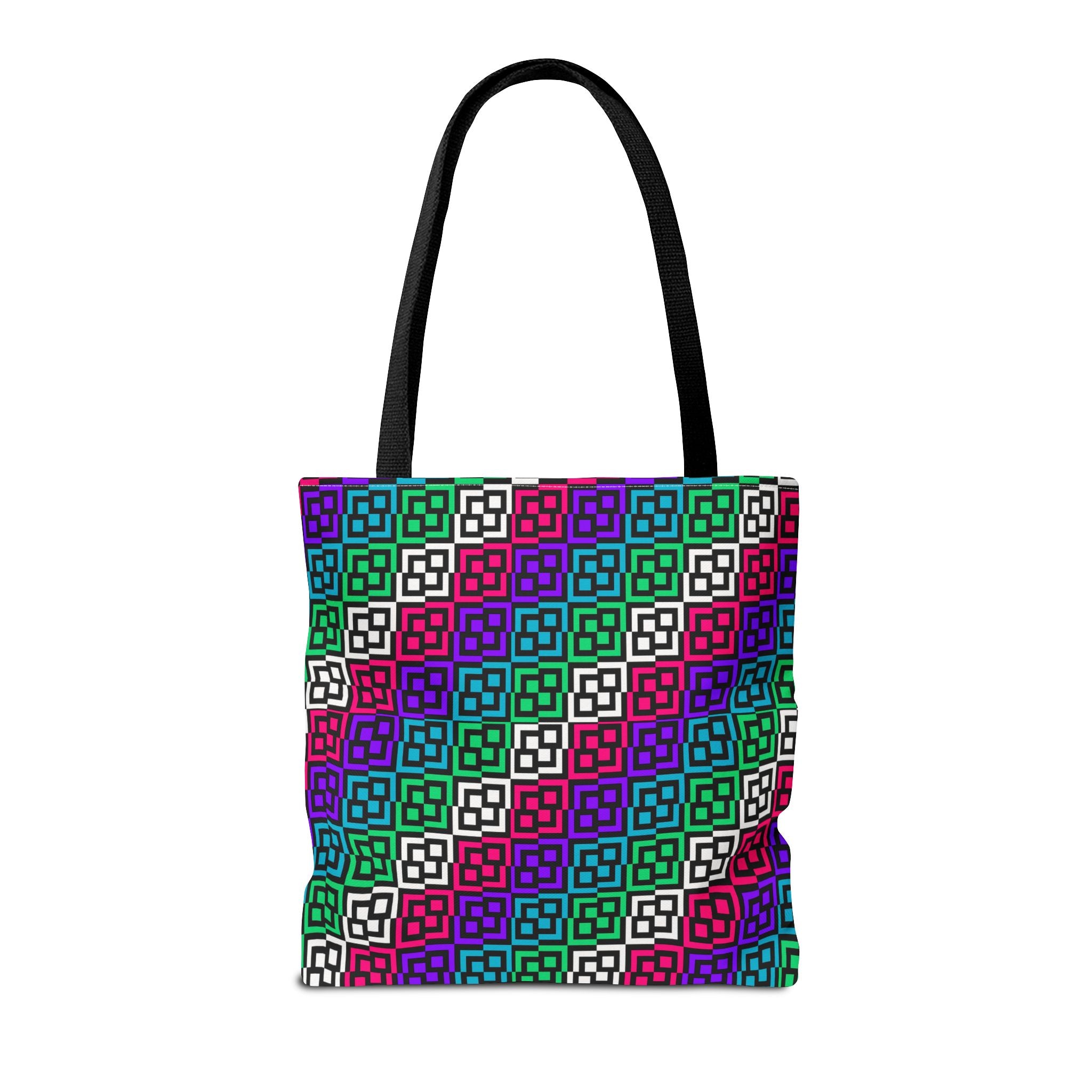 Colorful Geometric Tote Bag - Versatile Carry-All for Everyday Use, Eco-Friendly Shopping, Beach Days, Travel, Gifts