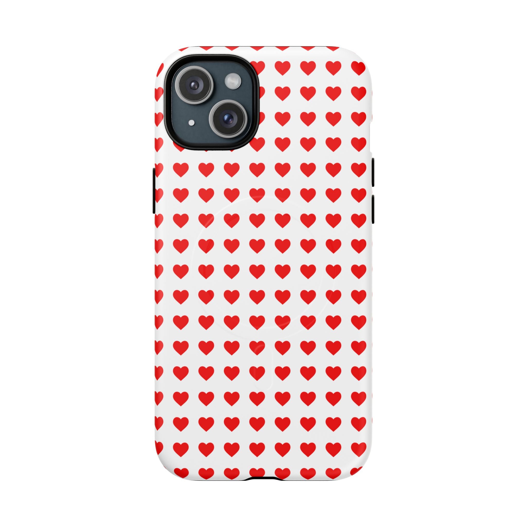 Heart Pattern Phone Case, Tough Magnetic Case, Cute Phone Cover, Valentine Gift, Stylish Accessory