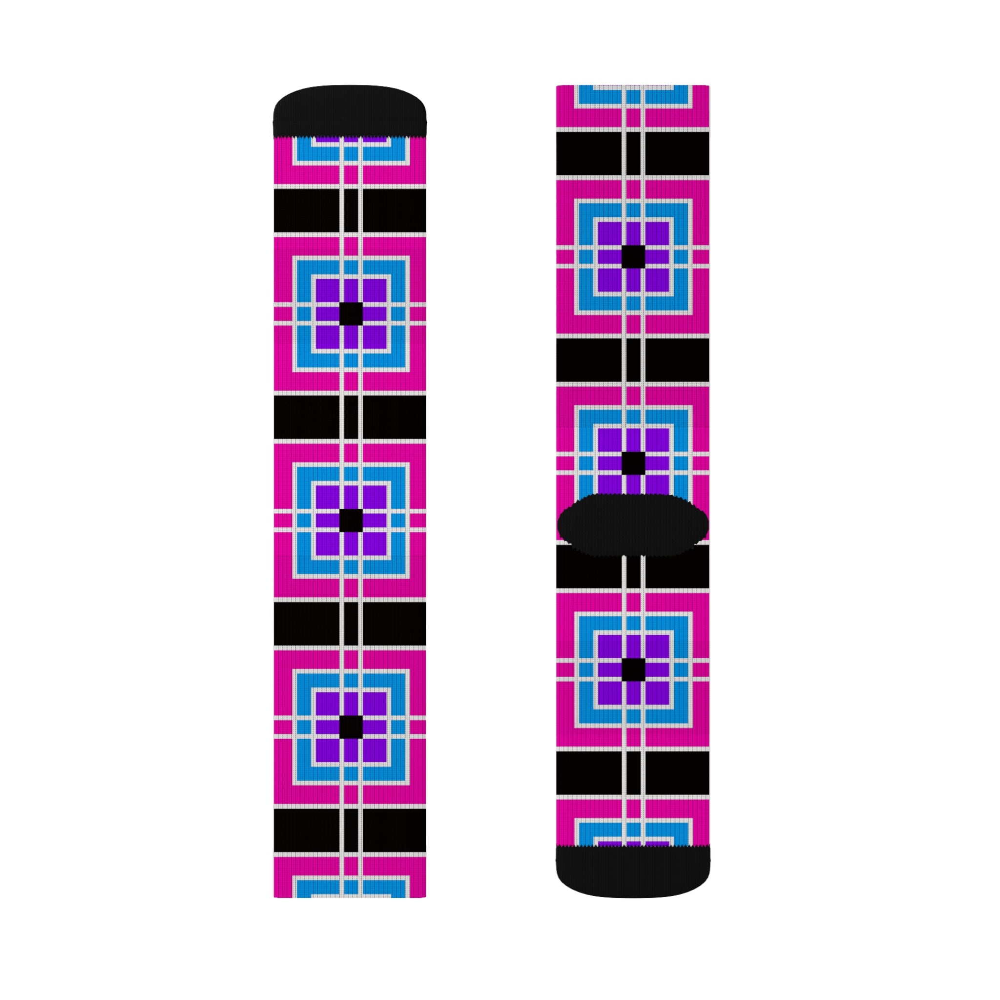 Vibrant Geometric Sublimation Socks | Colorful Gift for Fashion Lovers, Unique Style, Cozy Footwear, Perfect for Holidays
