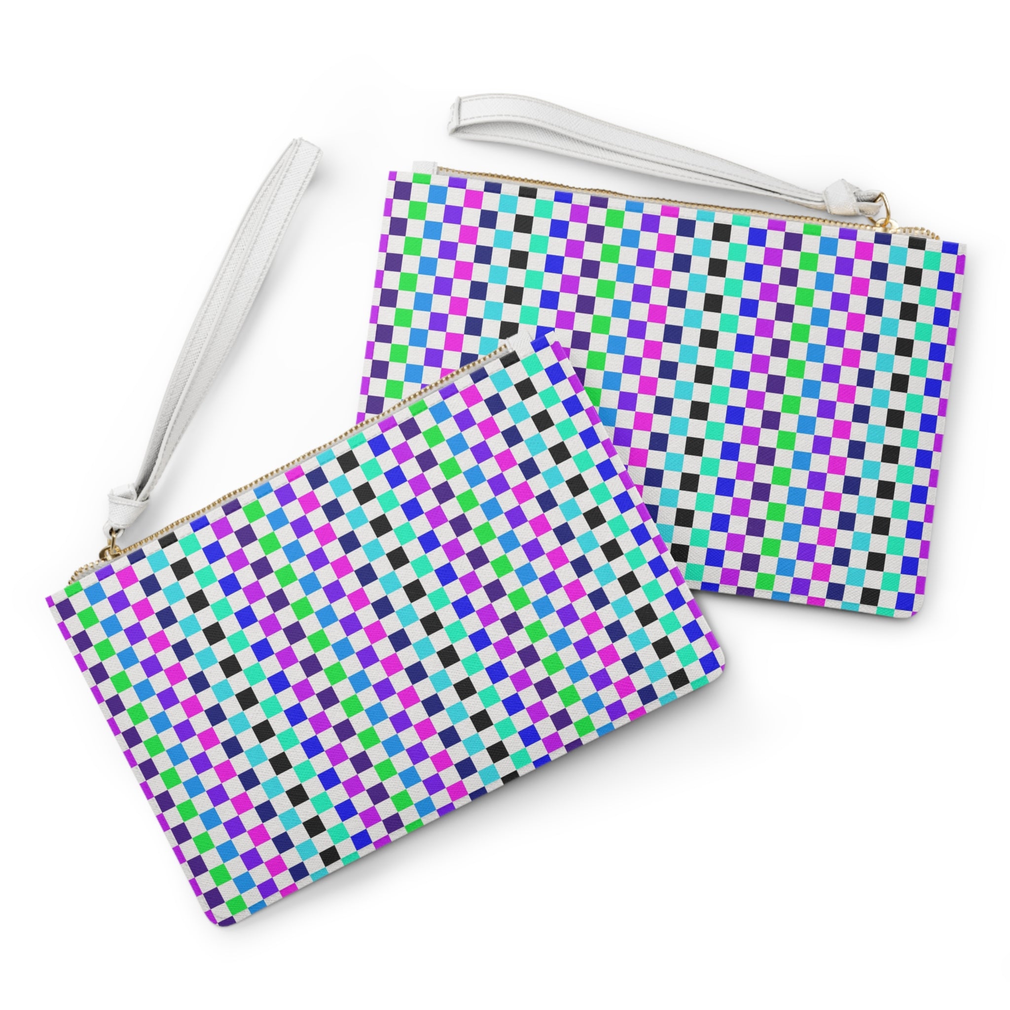 Colorful Checkered Clutch Bag - Stylish Purse for Events, Festivals, or Everyday Use, Fashion Accessory, Gift for Her, Cosmetic Case, [...]
