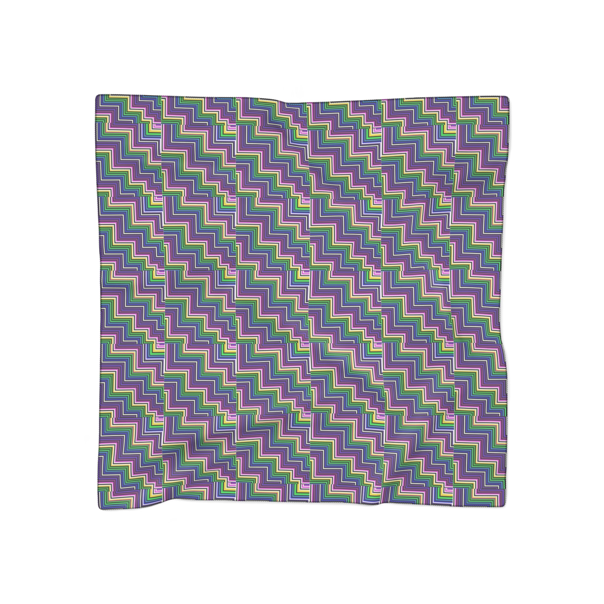 Trendy Zigzag Poly Scarf, Chic Fashion Accessory, Lightweight Wrap, Fall Winter Layering, Unique Gift for Her