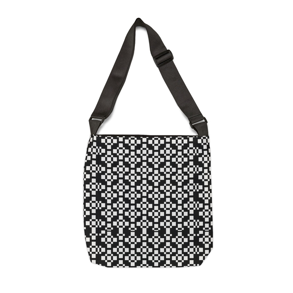 Stylish Adjustable Tote Bag with Geometric Pattern, Everyday Use, Shopping, Travel, Gifts, Fashion Accessories, Eco-Friendly Bag