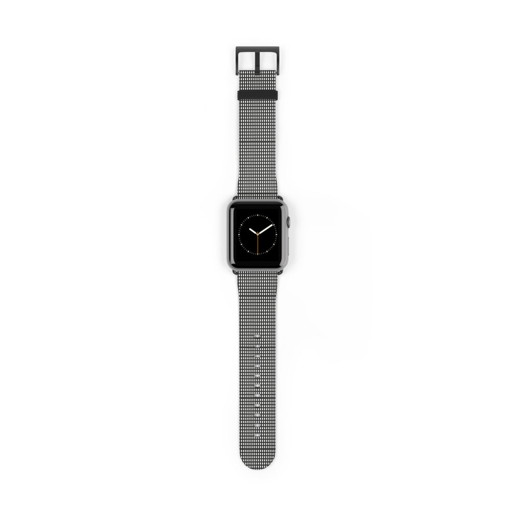 Stylish Black Checkered Watch Band, Modern Accessories, Fitness Trackers, Gift for Him or Her, Apple Watch, Fashionable Wristband