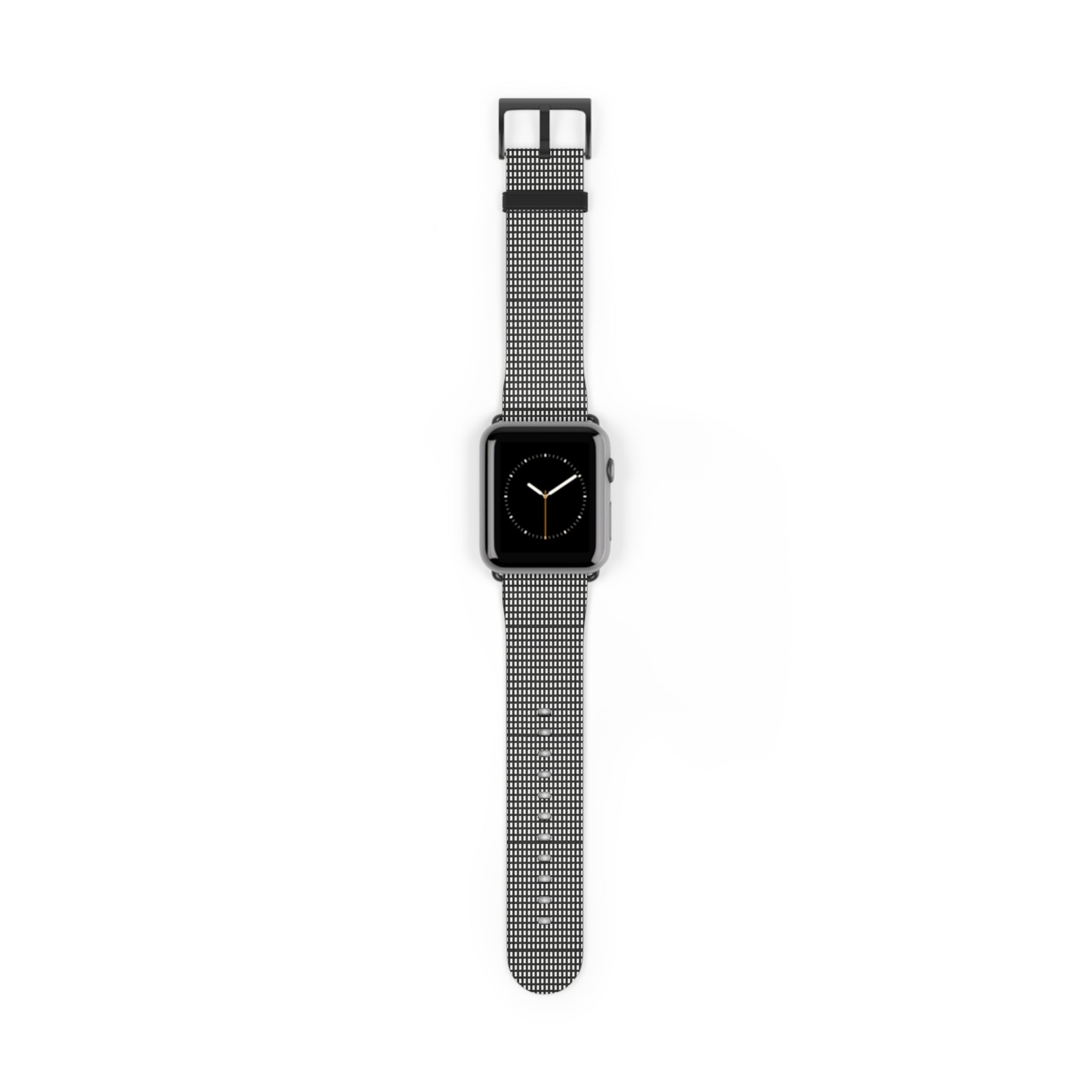 Stylish Black Checkered Watch Band, Modern Accessories, Fitness Trackers, Gift for Him or Her, Apple Watch, Fashionable Wristband