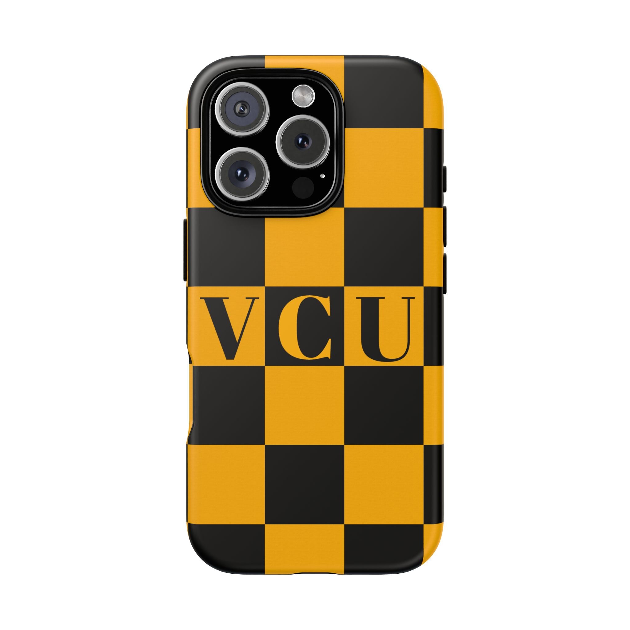 VCU Checkered Phone Case, Tough Cases for VCU Fans, College Student Gear, Sports Team Accessory, Unique Gift Idea