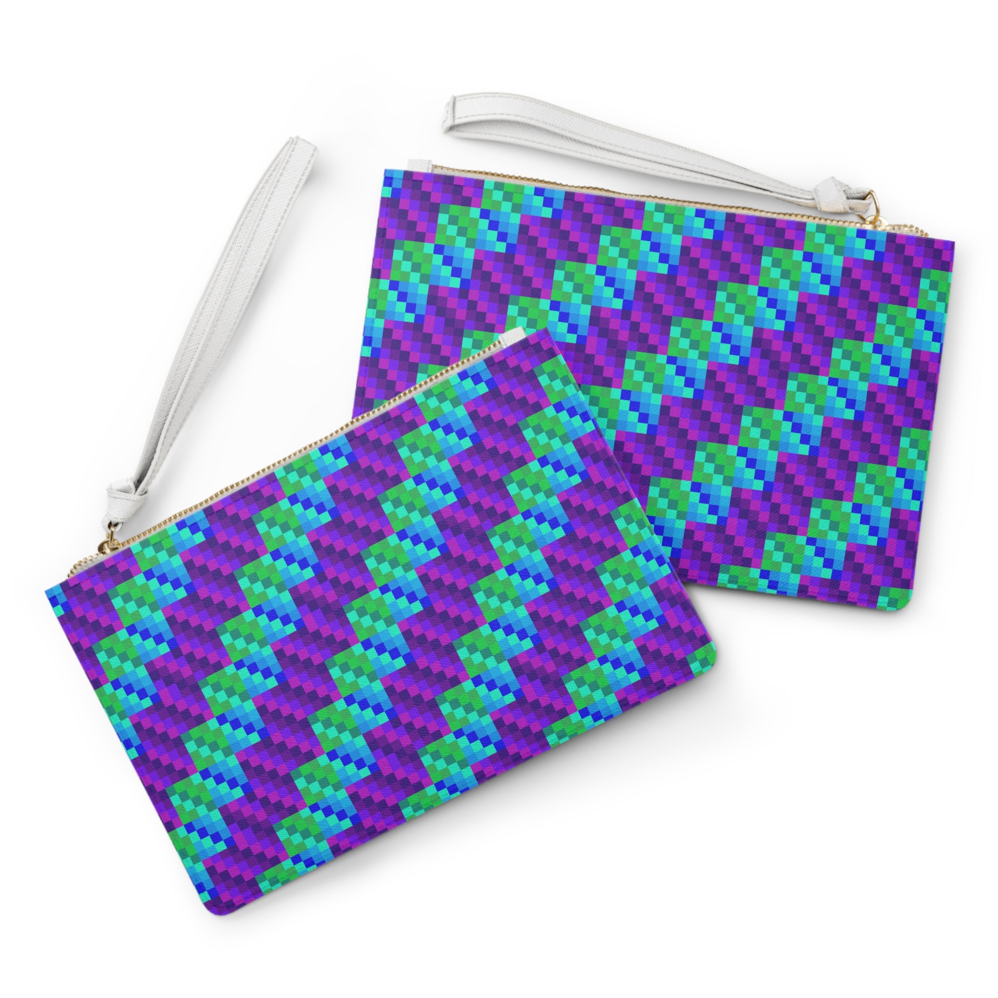 Colorful Pixelated Clutch Bag | Vibrant Accessory for Parties, Travel, Gifts, Festivals, Everyday Use