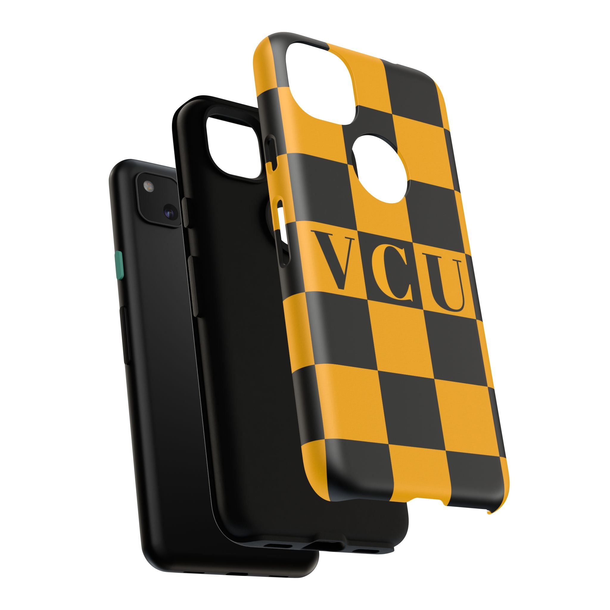 VCU Checkered Phone Case, Tough Cases for VCU Fans, College Student Gear, Sports Team Accessory, Unique Gift Idea