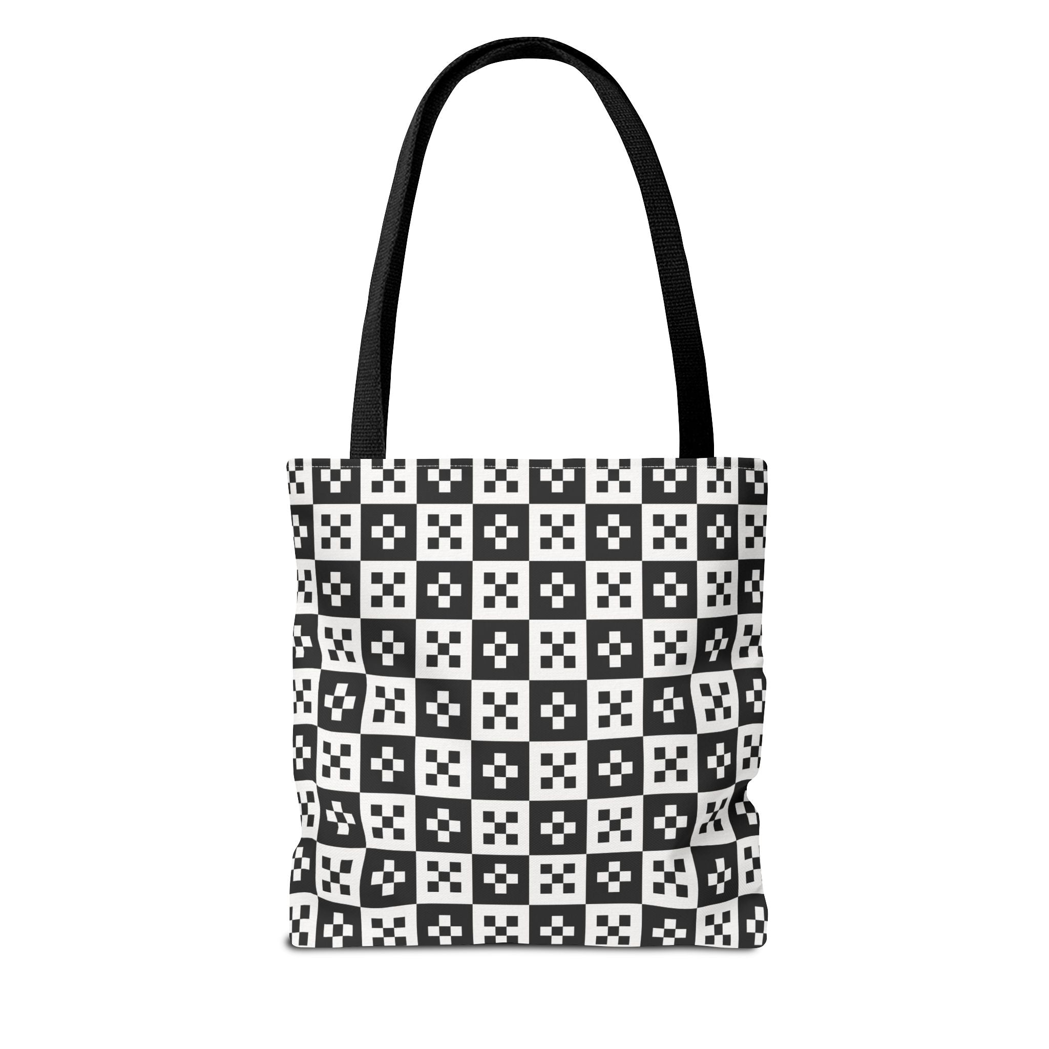Stylish Checkerboard Tote Bag, Reusable Shopping Tote, Black and White Fashion Bag, Gift for Her, Eco-Friendly Bag, Beach Tote