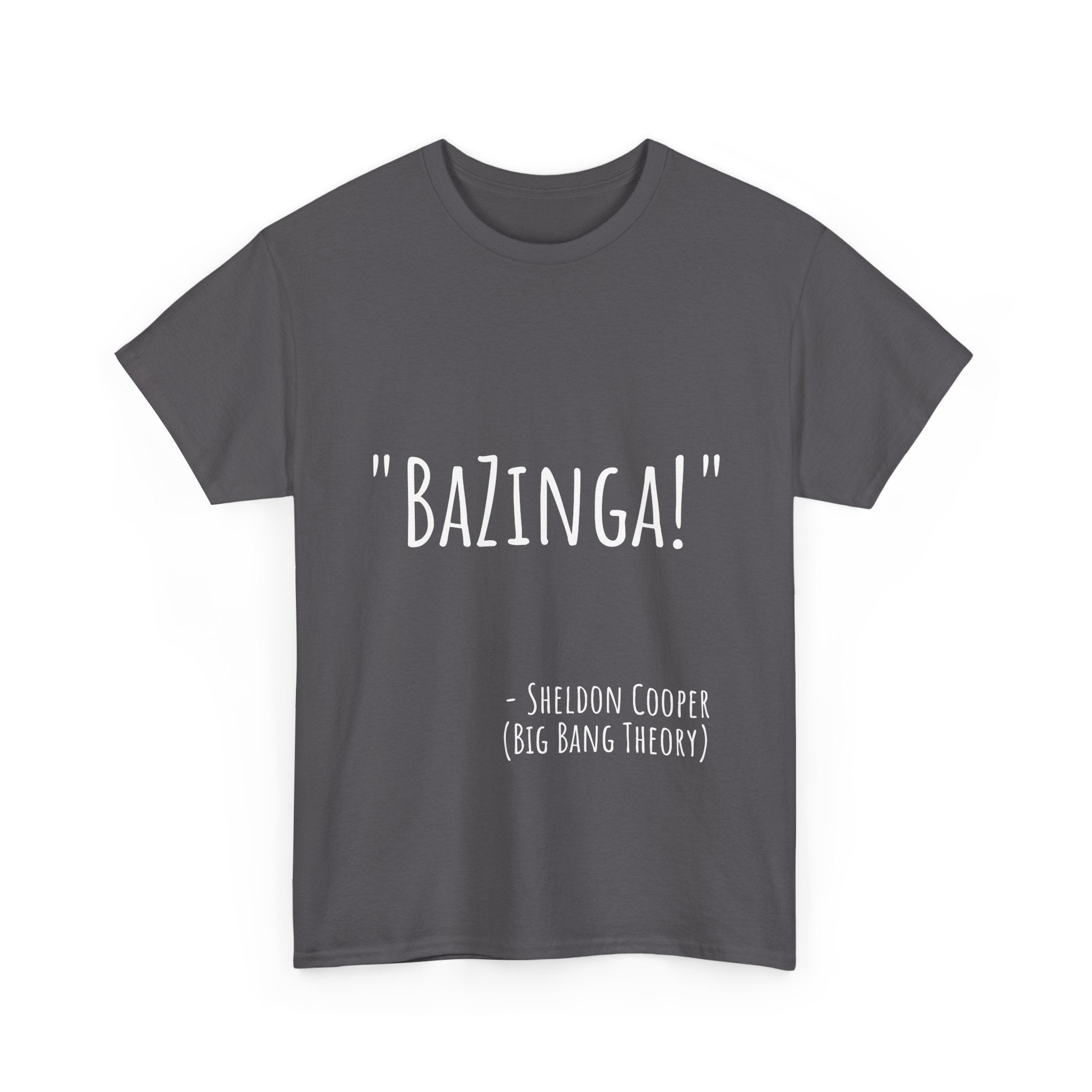 Bazinga! Unisex Cotton Tee - Fun Graphic T-Shirt for Big Bang Theory Fans, Gift for Birthdays, Casual Wear, Nerd Culture Apparel