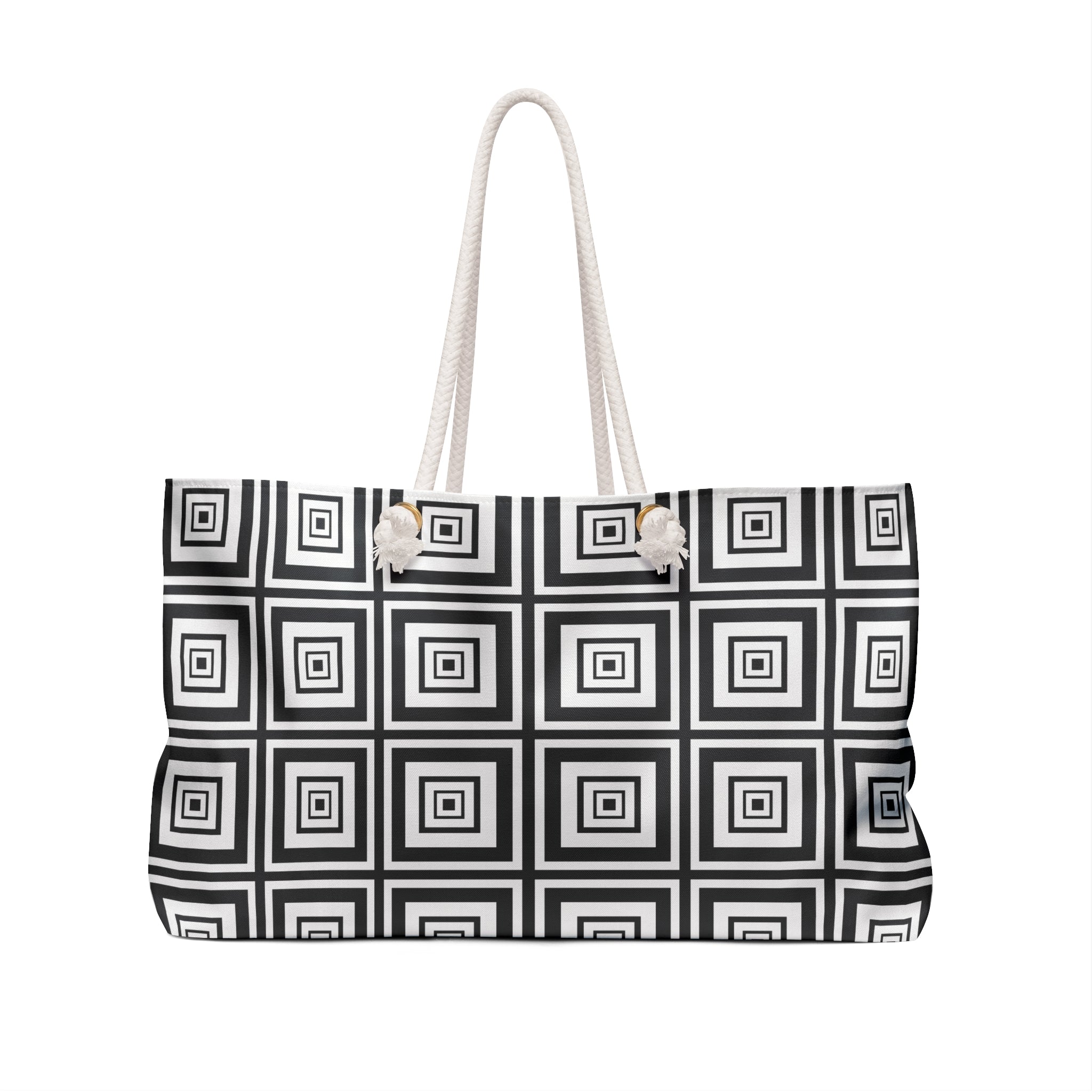 Chic Geometric Weekender Bag | Travel Tote, Overnight Bag, Gym Bag, Stylish Luggage, Gift for Her