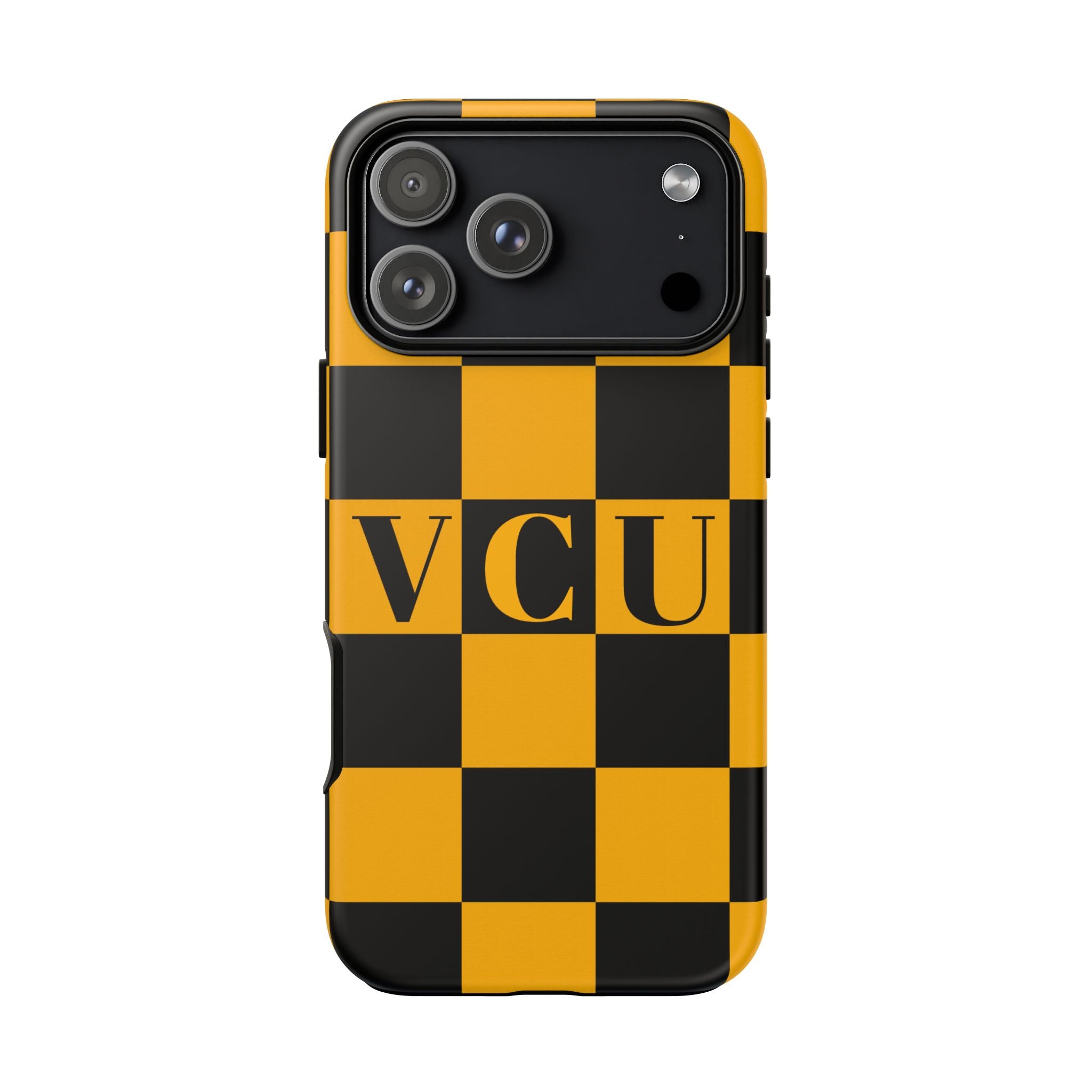 VCU Checkered Phone Case, Tough Cases for VCU Fans, College Student Gear, Sports Team Accessory, Unique Gift Idea