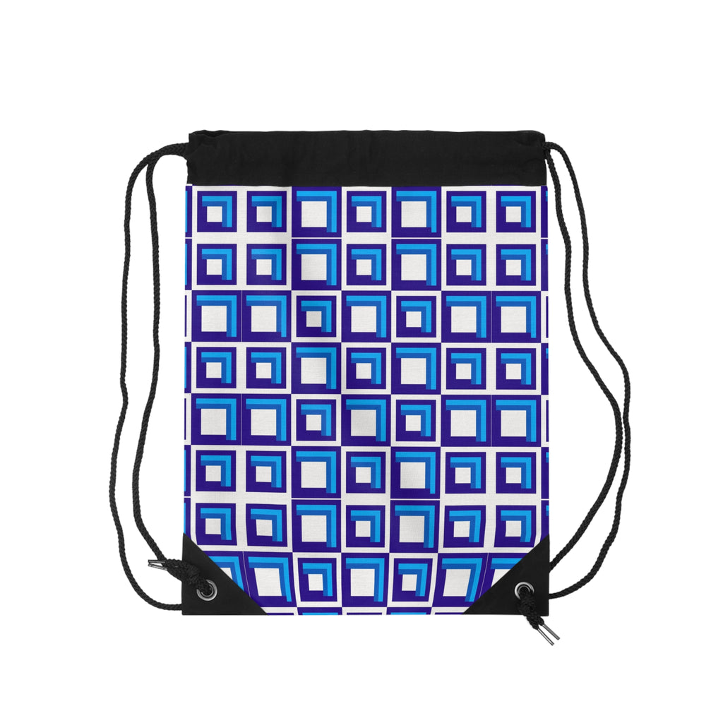 Colorful Geometric Drawstring Bag, Stylish Gym Bag, Travel Backpack, Eco-Friendly Tote, Unique Gift for Students