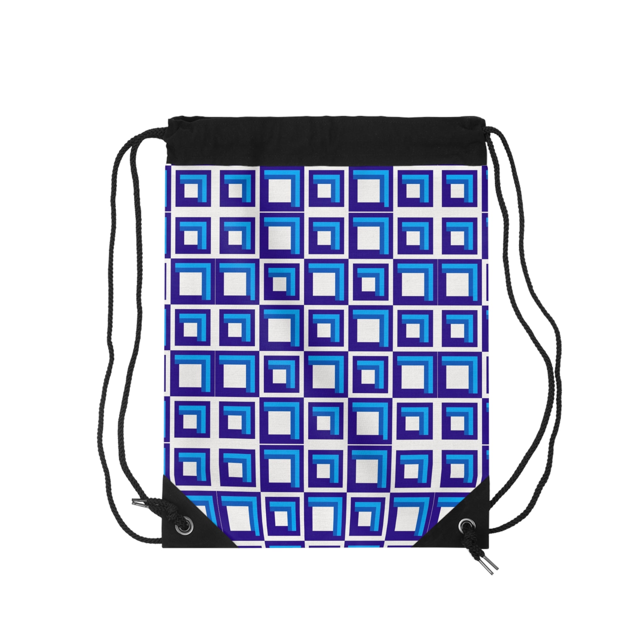 Colorful Geometric Drawstring Bag, Stylish Gym Bag, Travel Backpack, Eco-Friendly Tote, Unique Gift for Students