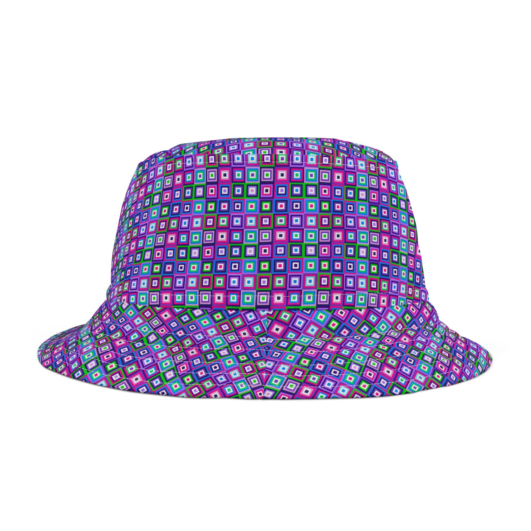 Colorful Retro Bucket Hat, Summer Accessories, Festival Gear, Beach Wear, Unisex Headwear, AOP Design