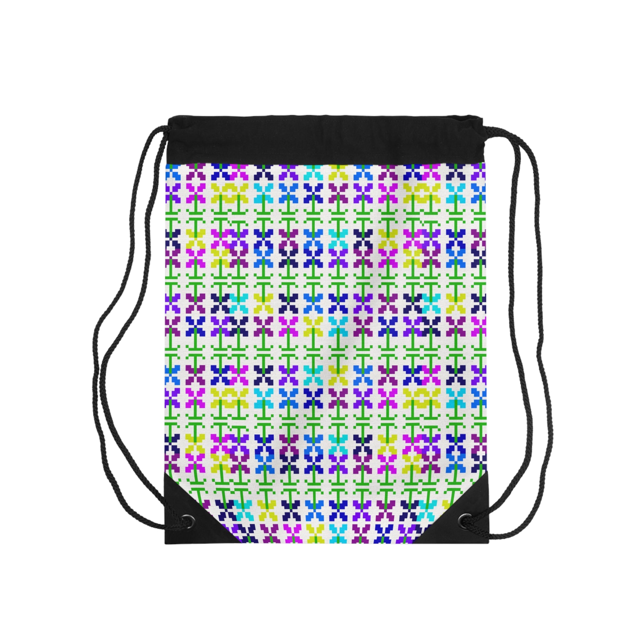 Colorful Pattern Drawstring Bag for Gym, Travel, Beach, School, and Active Lifestyle