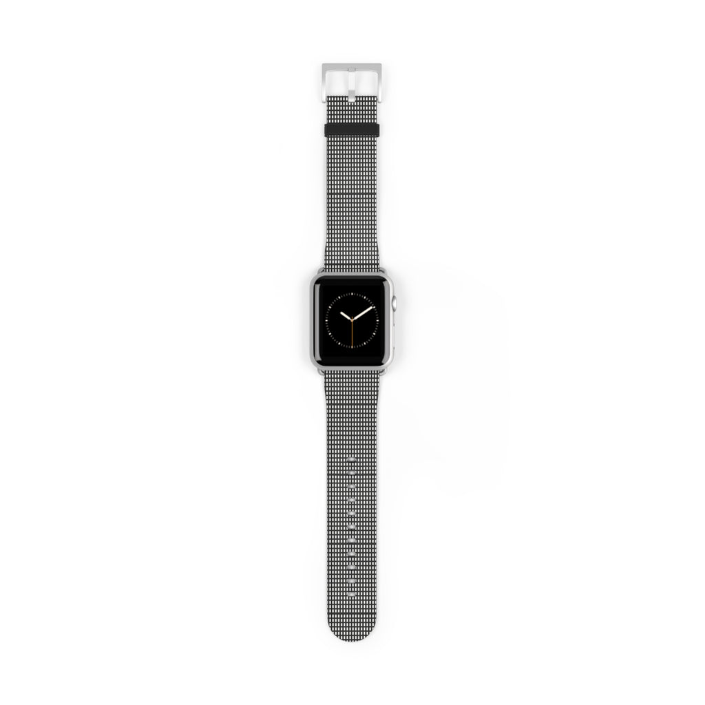 Stylish Black Checkered Watch Band, Modern Accessories, Fitness Trackers, Gift for Him or Her, Apple Watch, Fashionable Wristband