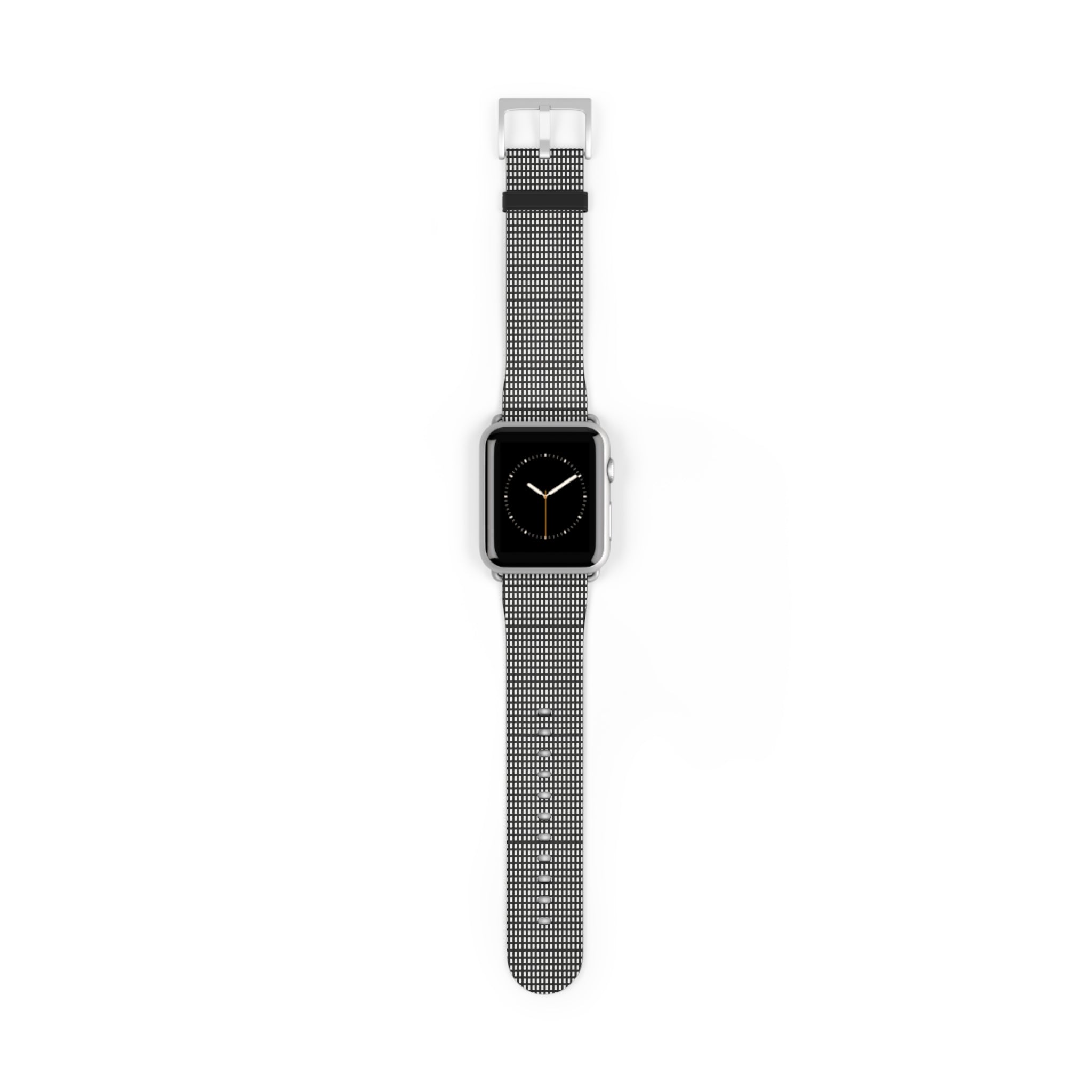Stylish Black Checkered Watch Band, Modern Accessories, Fitness Trackers, Gift for Him or Her, Apple Watch, Fashionable Wristband
