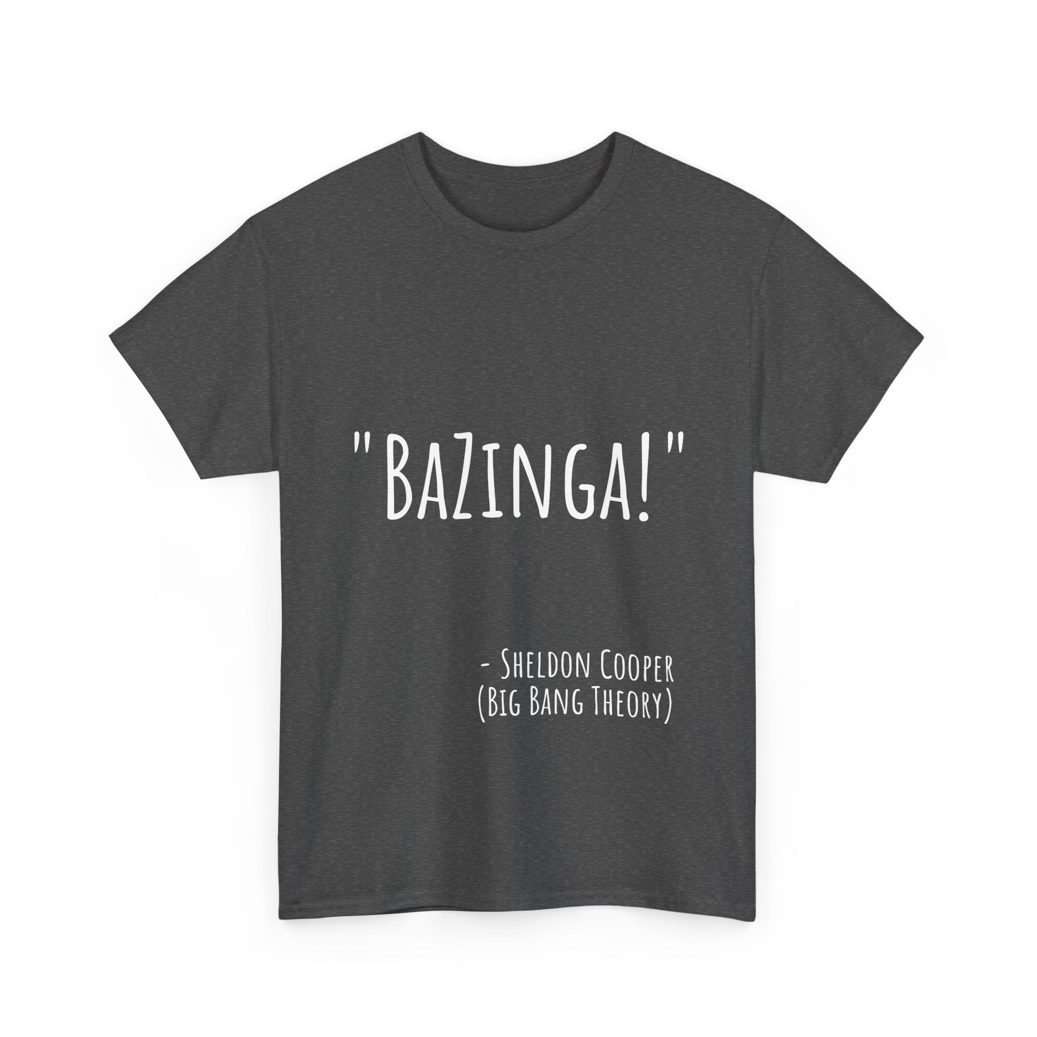 Bazinga! Unisex Cotton Tee - Fun Graphic T-Shirt for Big Bang Theory Fans, Gift for Birthdays, Casual Wear, Nerd Culture Apparel