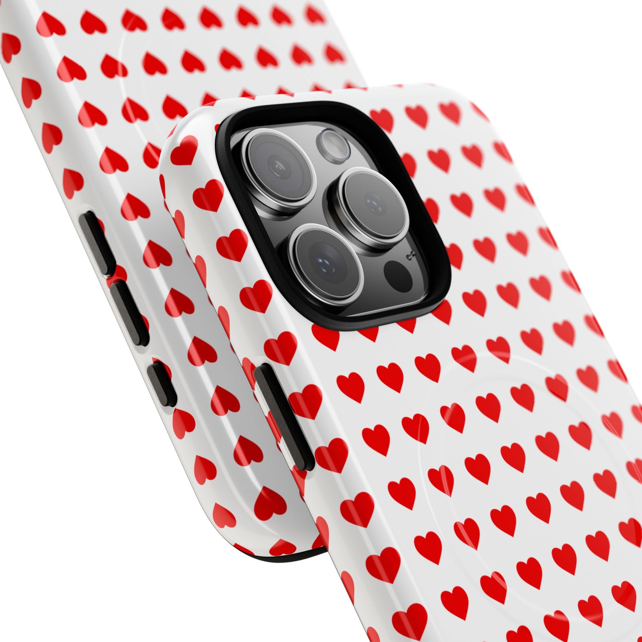 Heart Pattern Phone Case, Tough Magnetic Case, Cute Phone Cover, Valentine Gift, Stylish Accessory