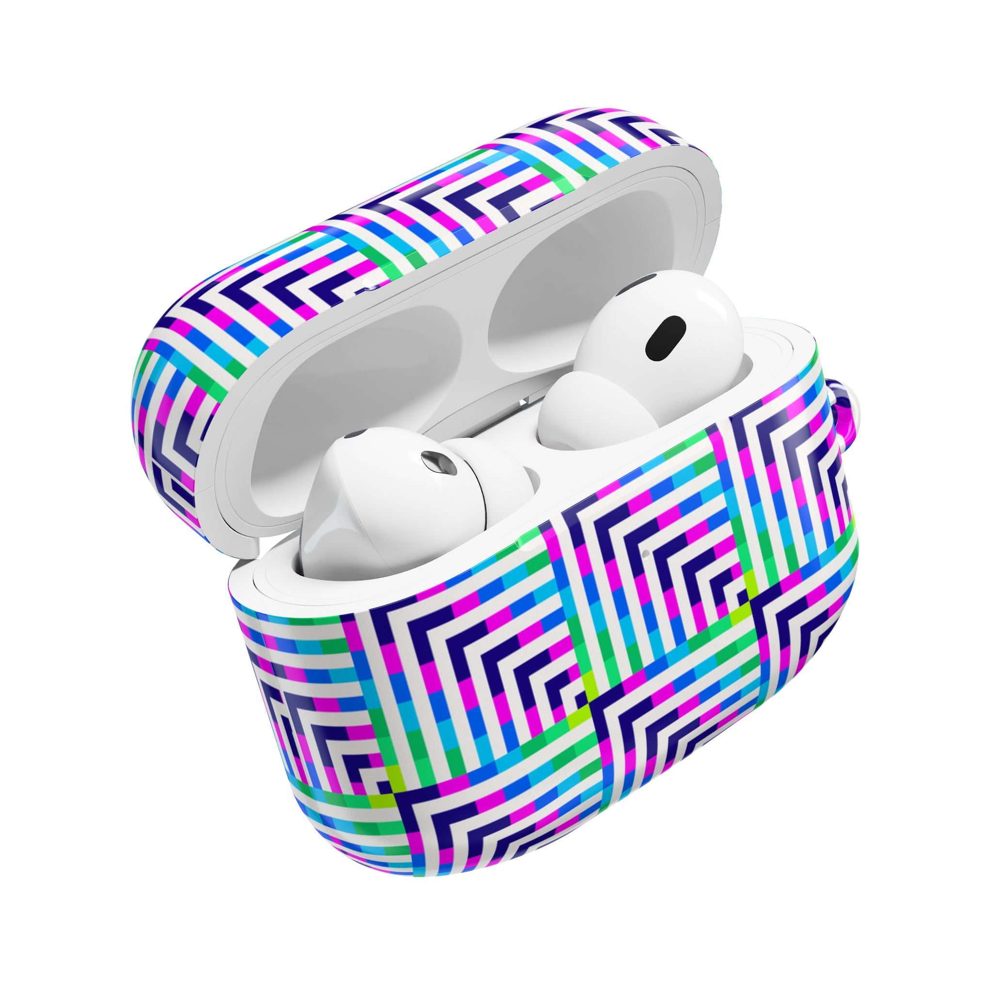 Colorful Geometric AirPod Case - Trendy, Durable, Unique Gift for Music Lovers, Perfect for Holidays and Everyday Use