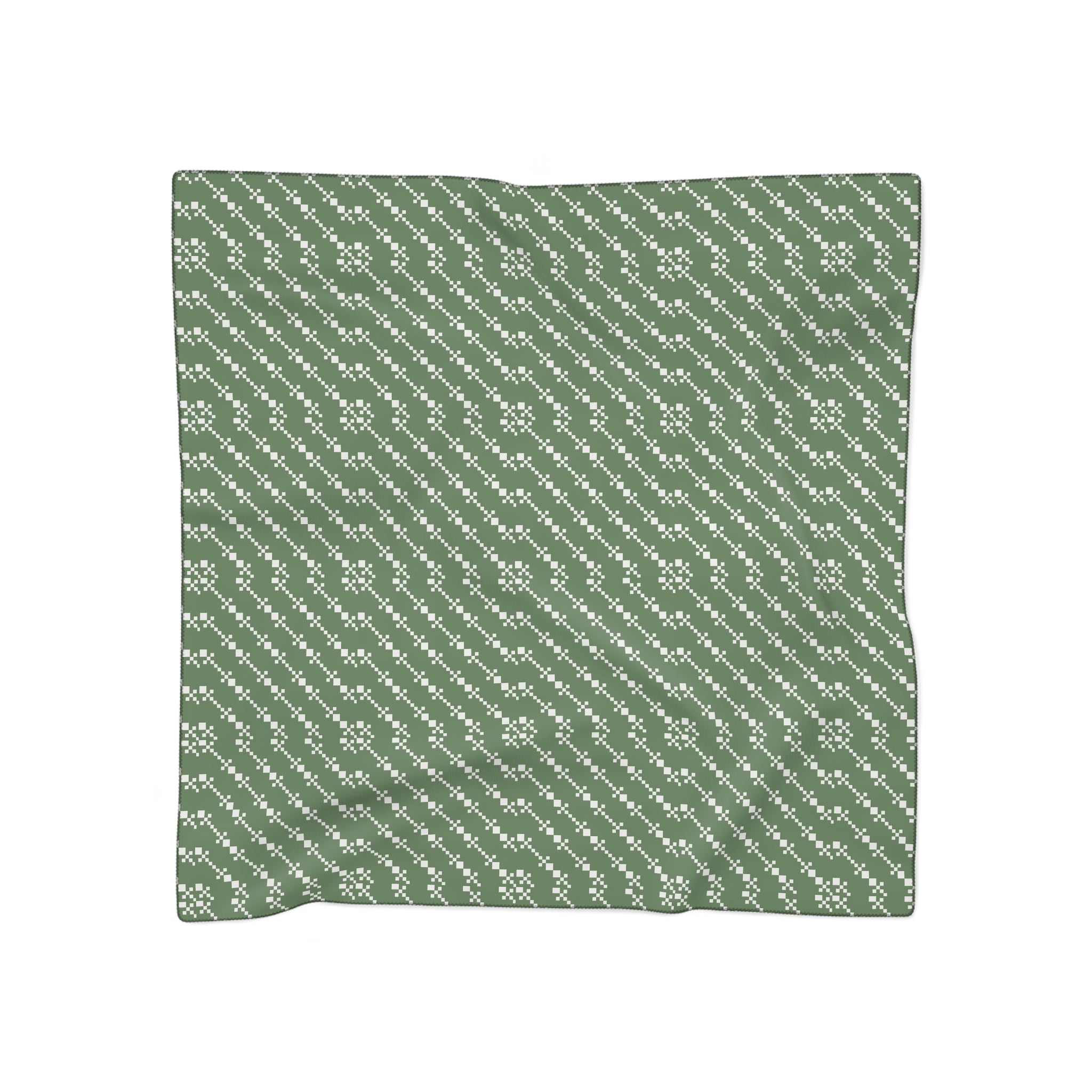 Stylish Poly Scarf, Trendy Green Scarf, Lightweight Fashion Accessory, Gift for Her, Bohemian Chic