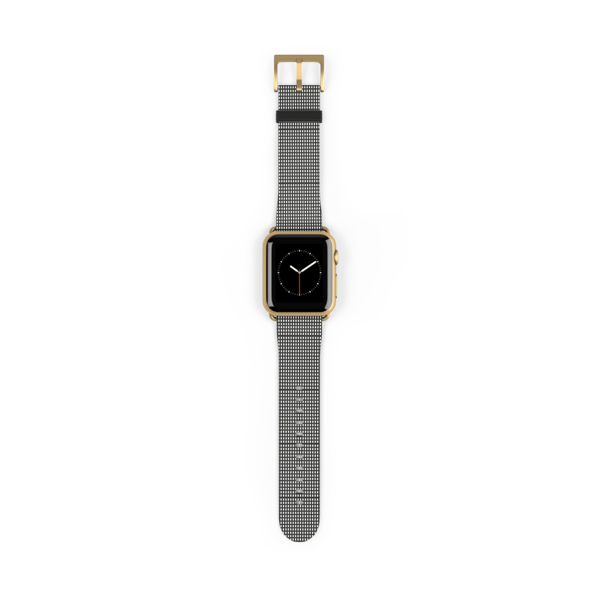 Stylish Black Checkered Watch Band, Modern Accessories, Fitness Trackers, Gift for Him or Her, Apple Watch, Fashionable Wristband