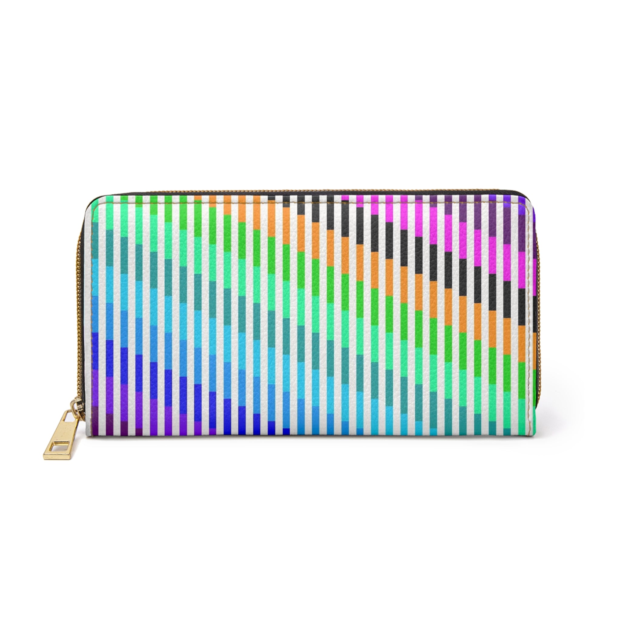 Colorful Striped Zipper Wallet - Vibrant Wallet, Cute Purse, Trendy Accessories, Gift for Her, Travel Essential