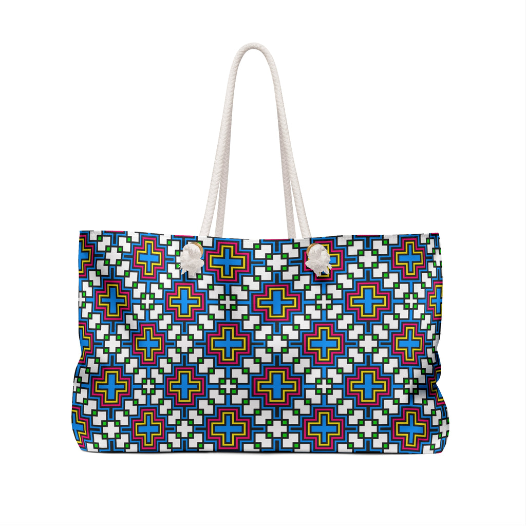 Vibrant Patterned Weekender Bag - Travel Tote, Overnight Bag, Stylish Beach Bag, Weekend Getaway Essential, Fun Gym Bag