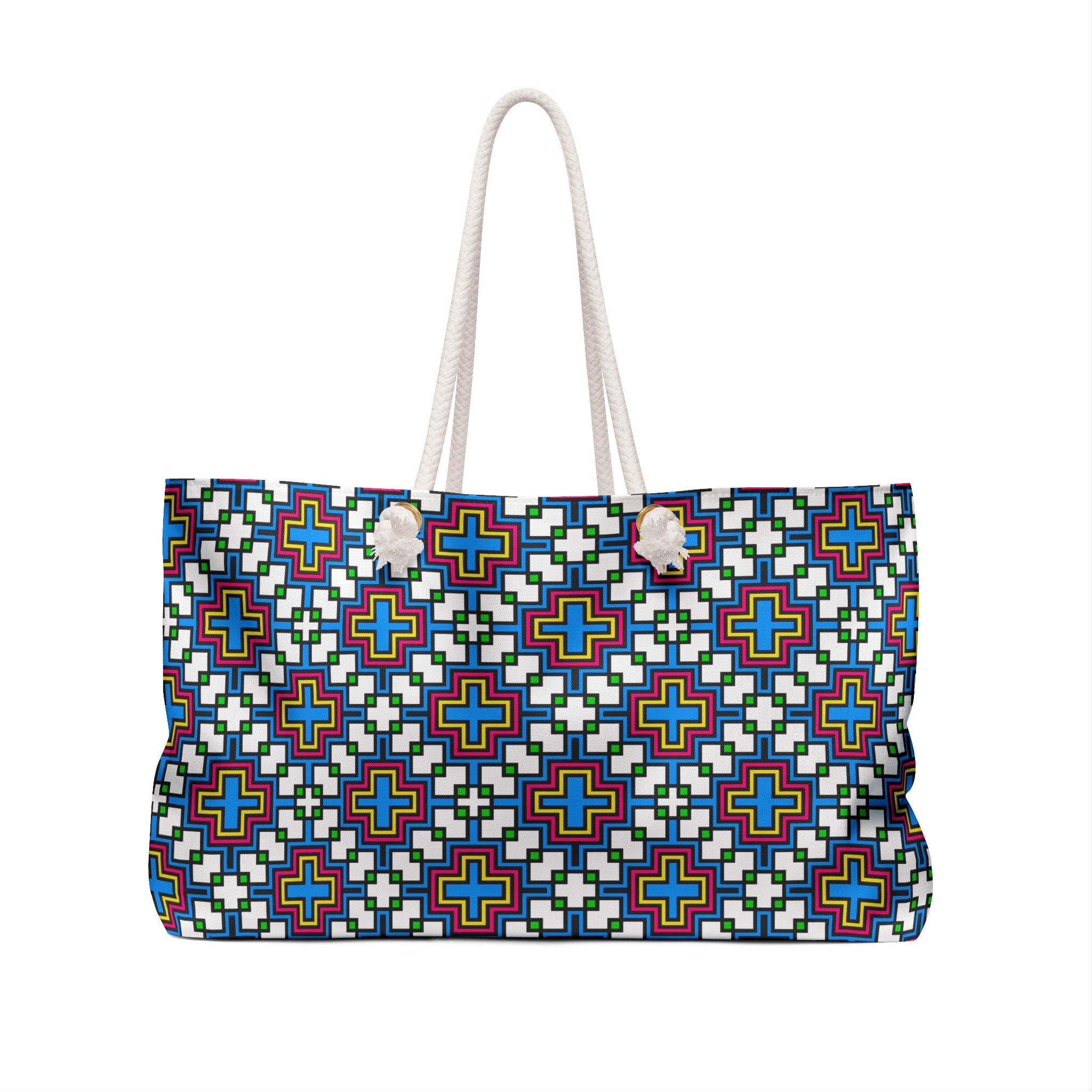 Vibrant Patterned Weekender Bag - Travel Tote, Overnight Bag, Stylish Beach Bag, Weekend Getaway Essential, Fun Gym Bag