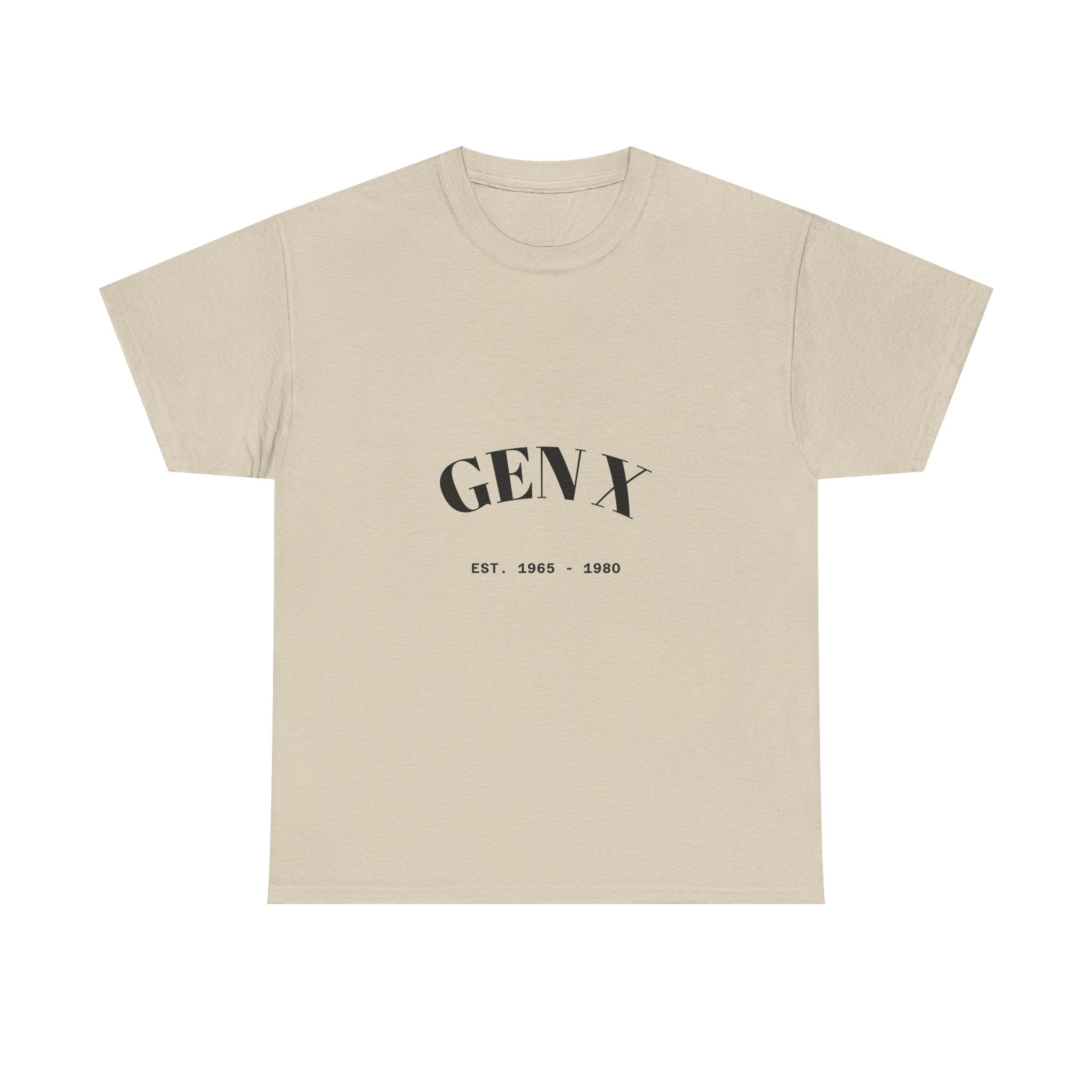 Gen X Unisex Heavy Cotton Tee - Nostalgic Graphic T-Shirt, Perfect for Casual Wear, Gifts, Birthdays, and Retro Celebrations
