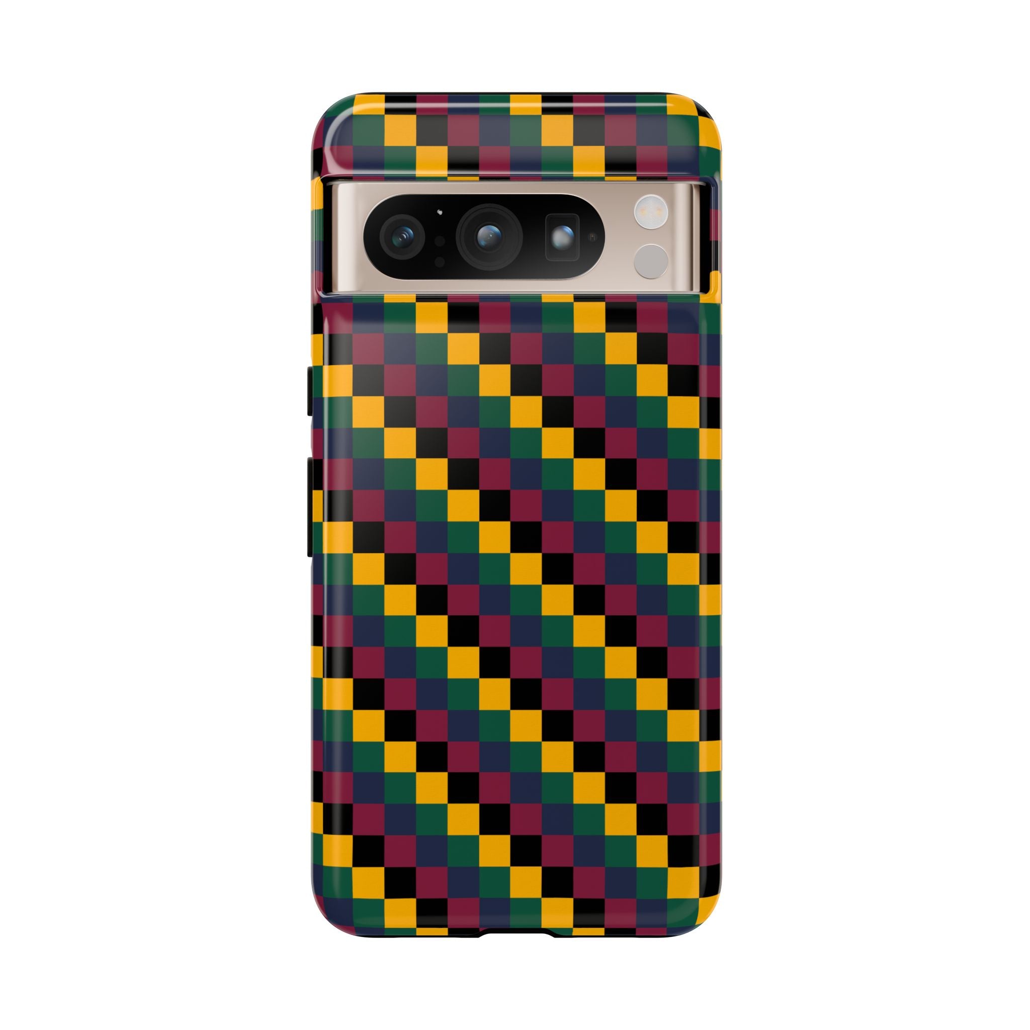 Colorful Checkered Phone Case, Tough Phone Cover, Unique Phone Accessory, Geometric Design, Gift for Tech Lovers, Stylish Protection